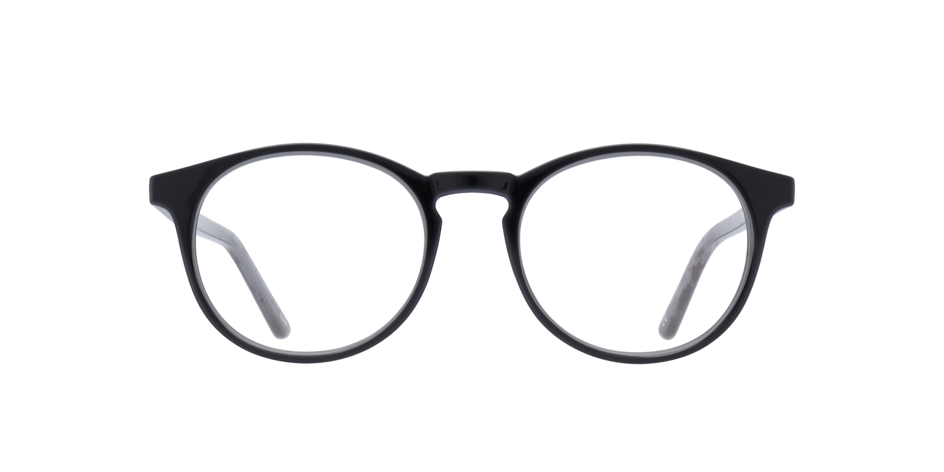 Deon Black PlasticEyeglass Frames for Glasses Direct, Front View