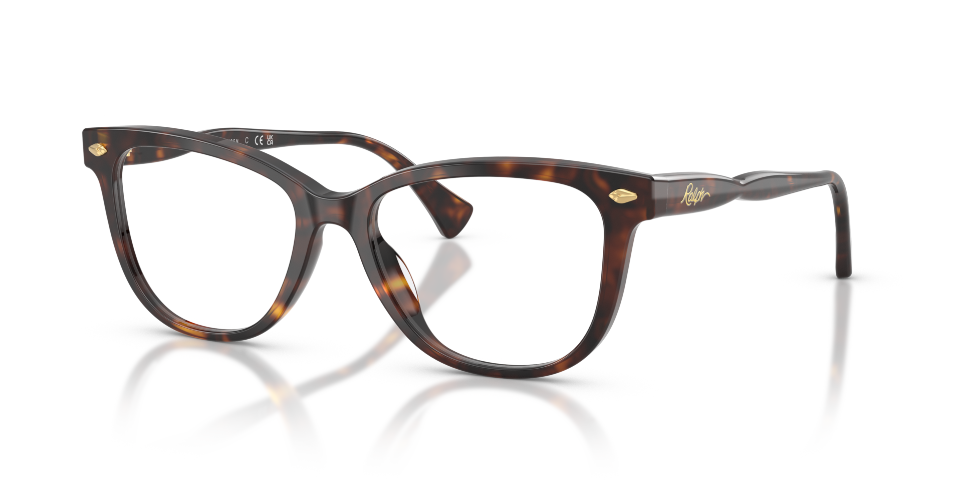 RA7189U Shiny Dark Havana AcetateEyeglass Frames for Glasses Direct, Angle View