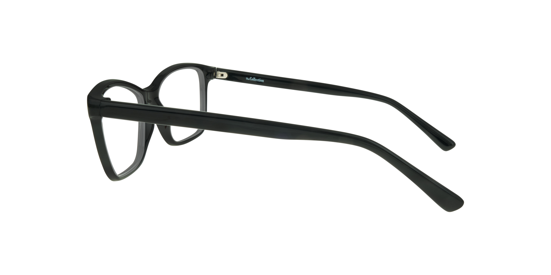 Kara Black PlasticEyeglass Frames for Glasses Direct, Side View