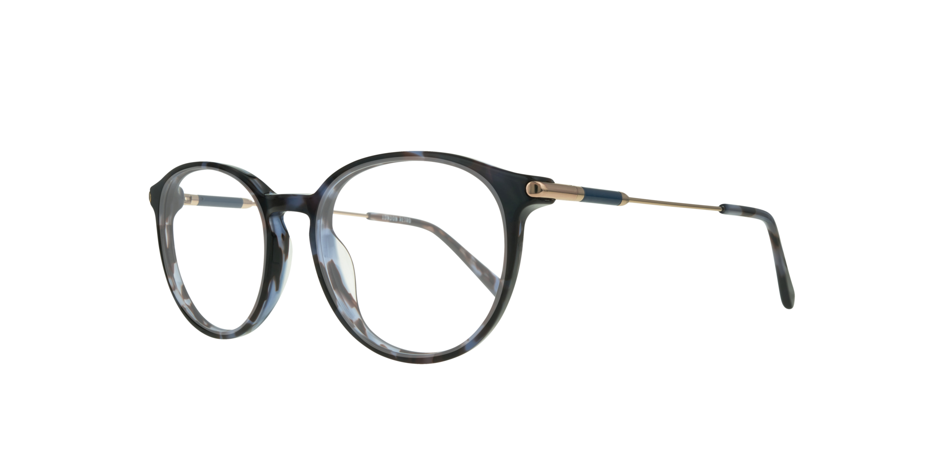 Kitty Havana Blue AcetateEyeglass Frames for Glasses Direct, Angle View