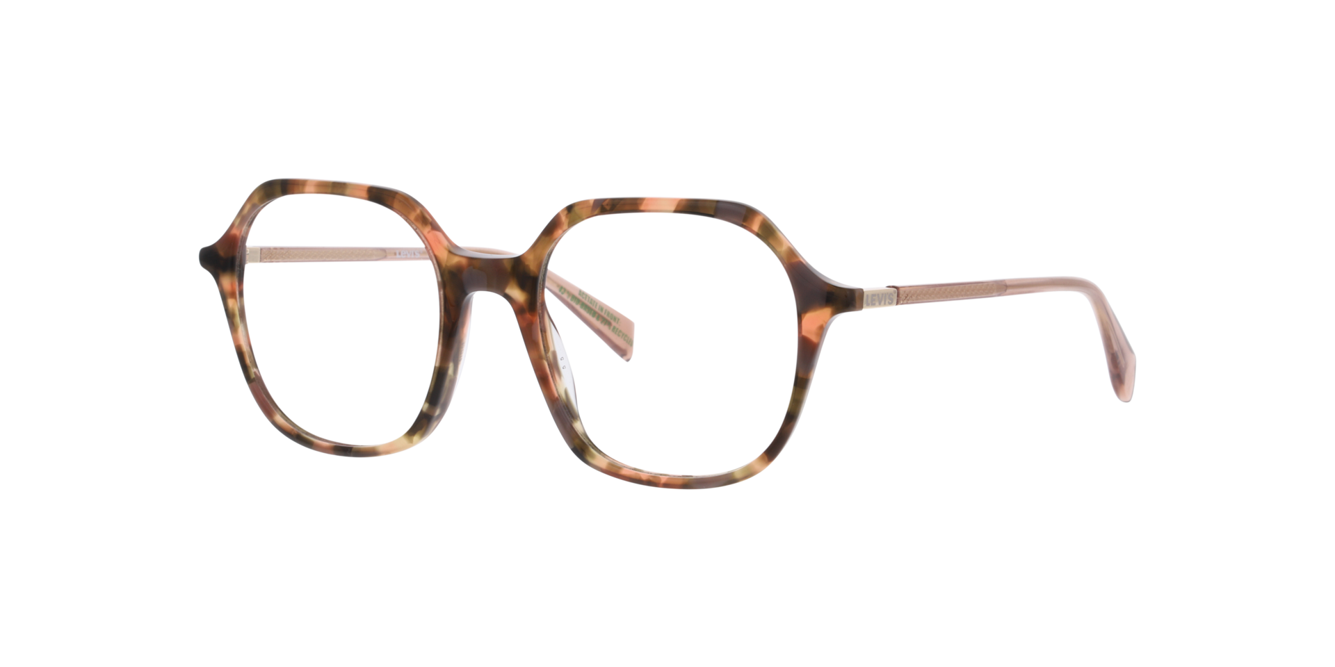 LV 1098 Pink AcetateEyeglass Frames for Glasses Direct, Angle View