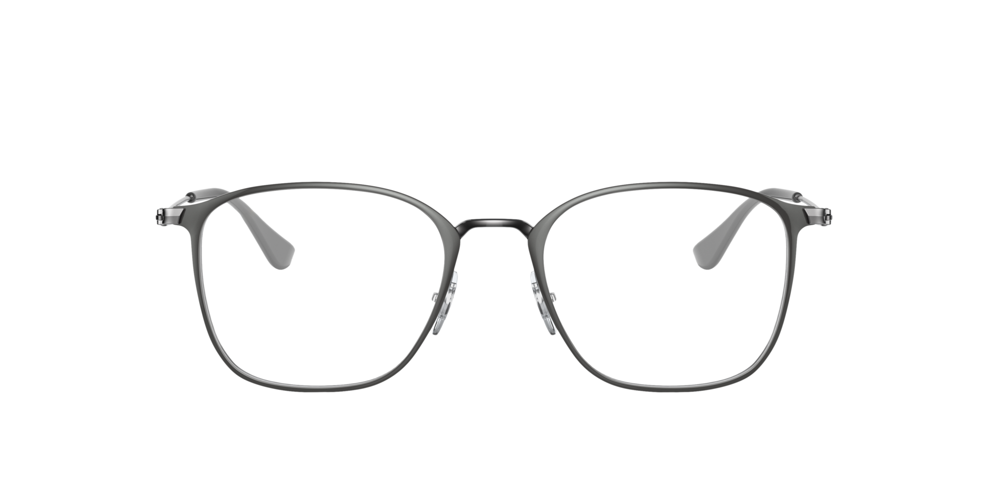 RB6466 Grey On Gunmetal MetalEyeglass Frames for Glasses Direct, Front View