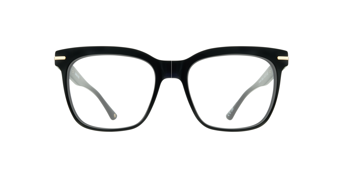 London Retro Unisex Black Square Acetate Eyeglasses Online - Full Rim - Jordan