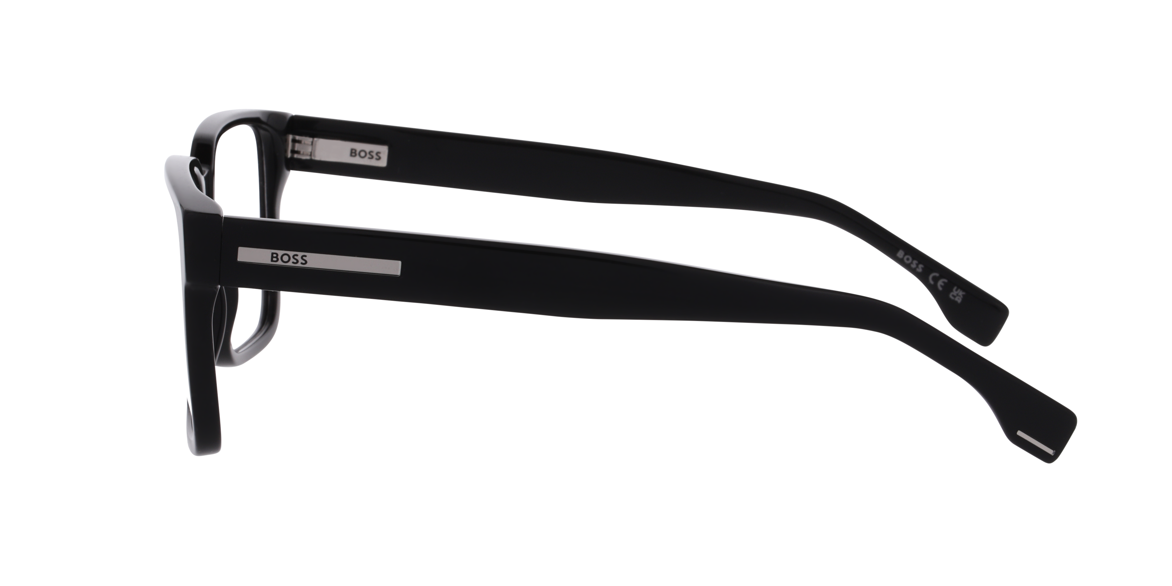 BOSS 1898 Black AcetateEyeglass Frames for Glasses Direct, Side View