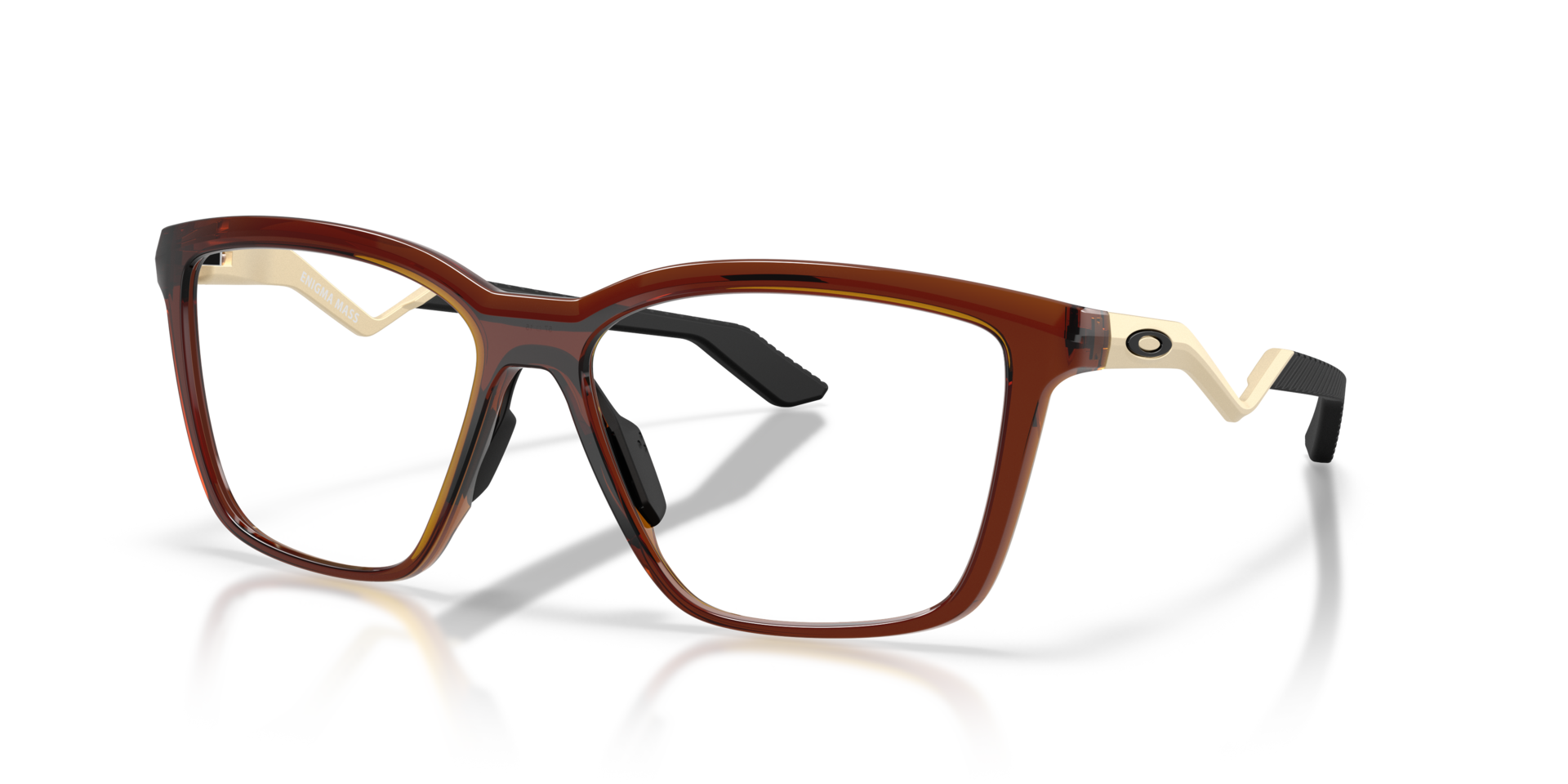 Kylian Mbappé Signature Series Enigma Mass Dark Amber PlasticEyeglass Frames for Glasses Direct, Angle View