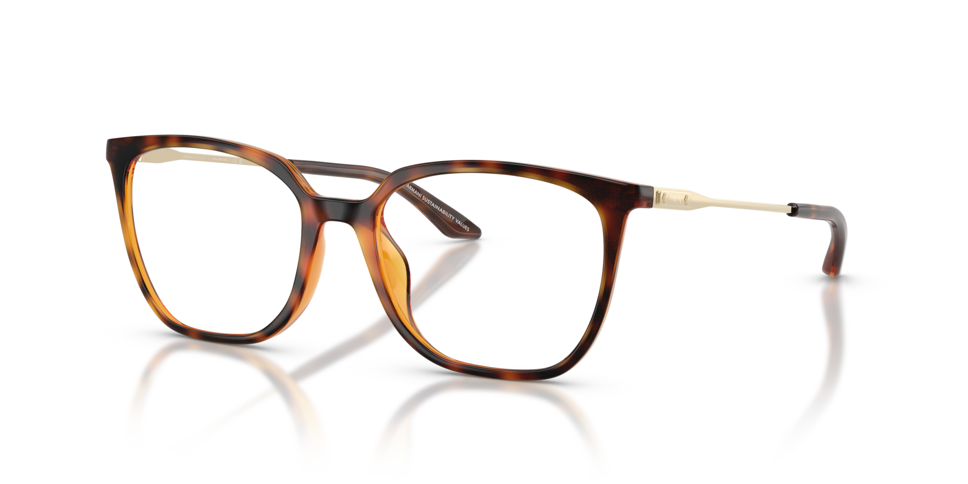 AX3142U Shiny Havana PlasticEyeglass Frames for Glasses Direct, Angle View