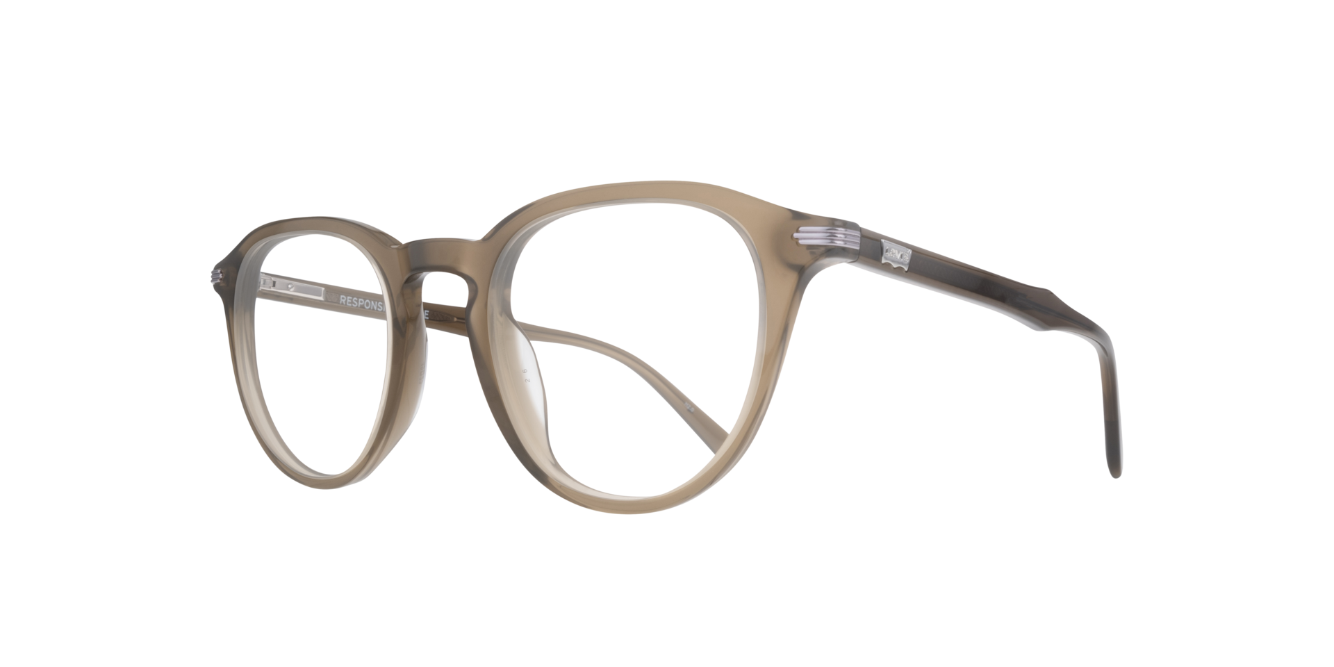 LV 5040 Brown PlasticEyeglass Frames for Glasses Direct, Angle View
