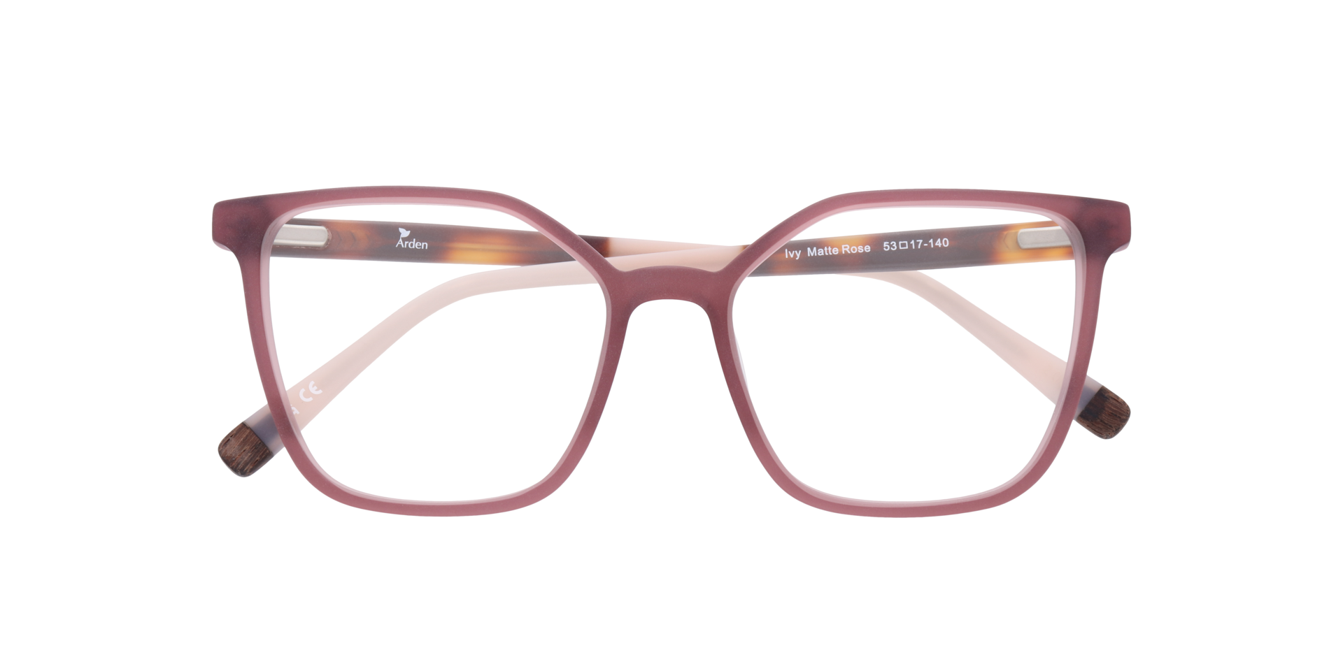 Ivy Matte Rose AcetateSunglass Frames for Glasses Direct, Closed View