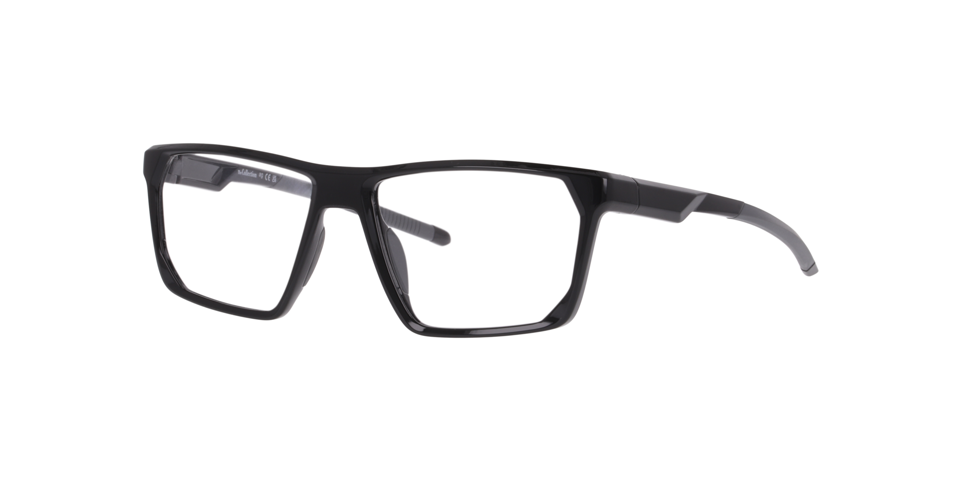 Nicolas Grey On Black PlasticEyeglass Frames for Glasses Direct, Angle View