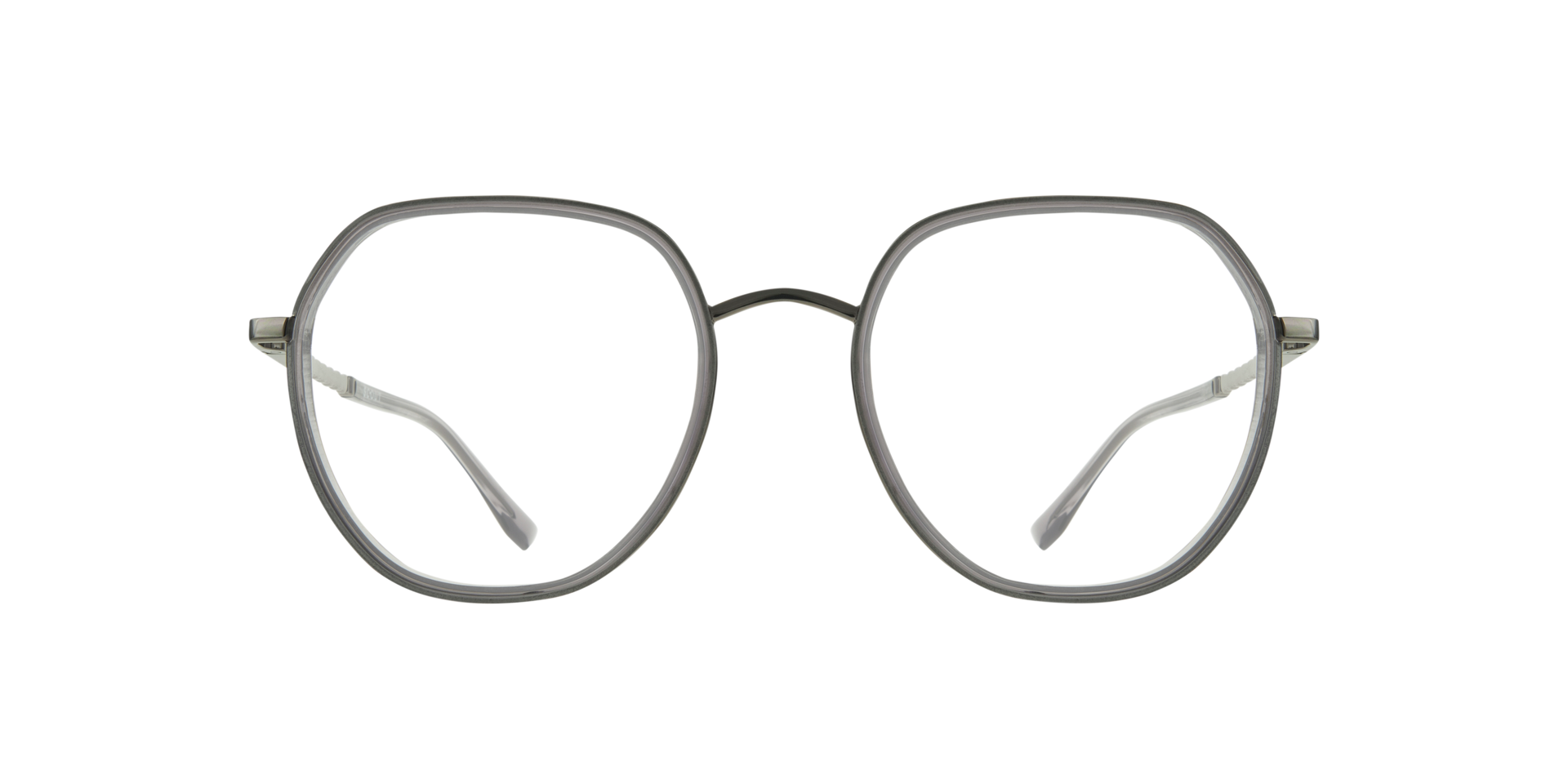 Lina Grey & Gunmetal MetalEyeglass Frames for Glasses Direct, Front View