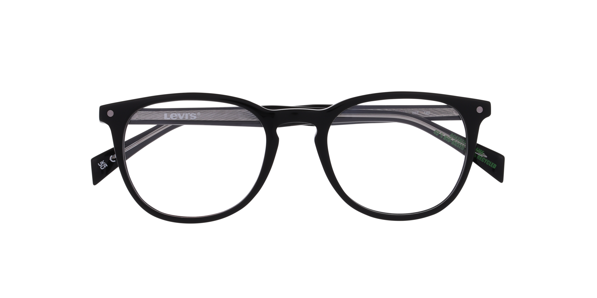 LV 5096 Black AcetateEyeglass Frames for Glasses Direct, Closed View