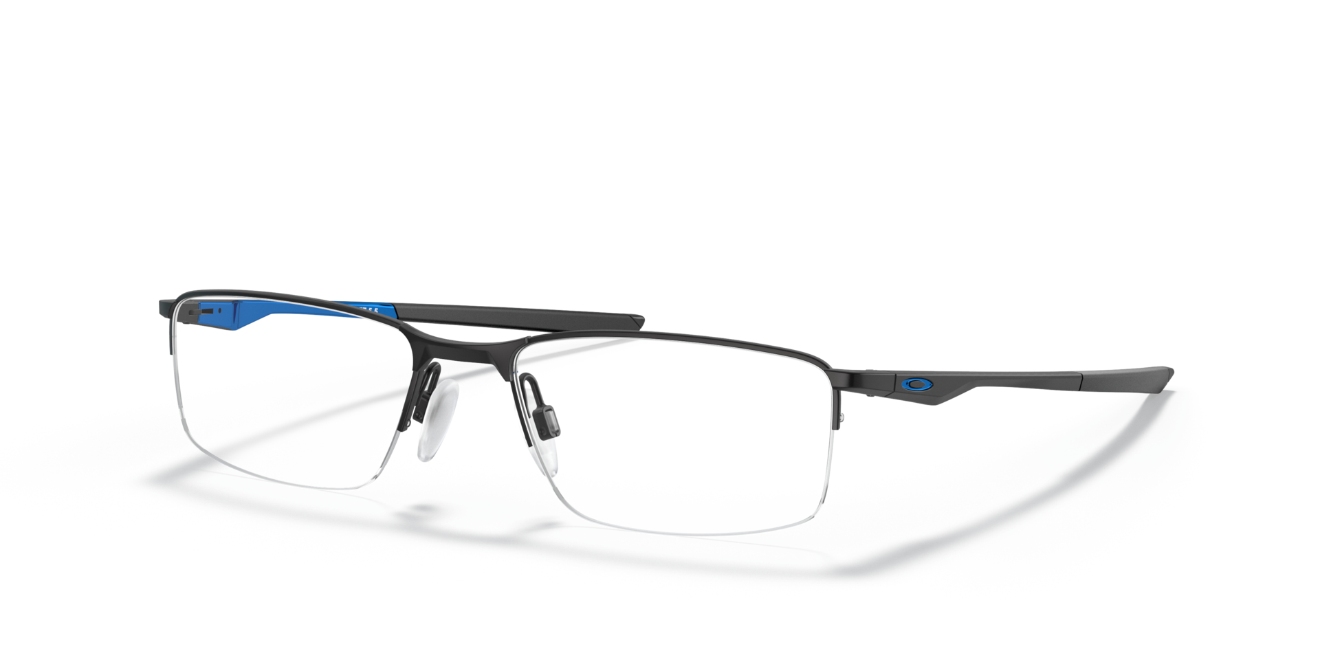 Socket 5.5 Cobalt Collection Satin Black MetalEyeglass Frames for Glasses Direct, Angle View
