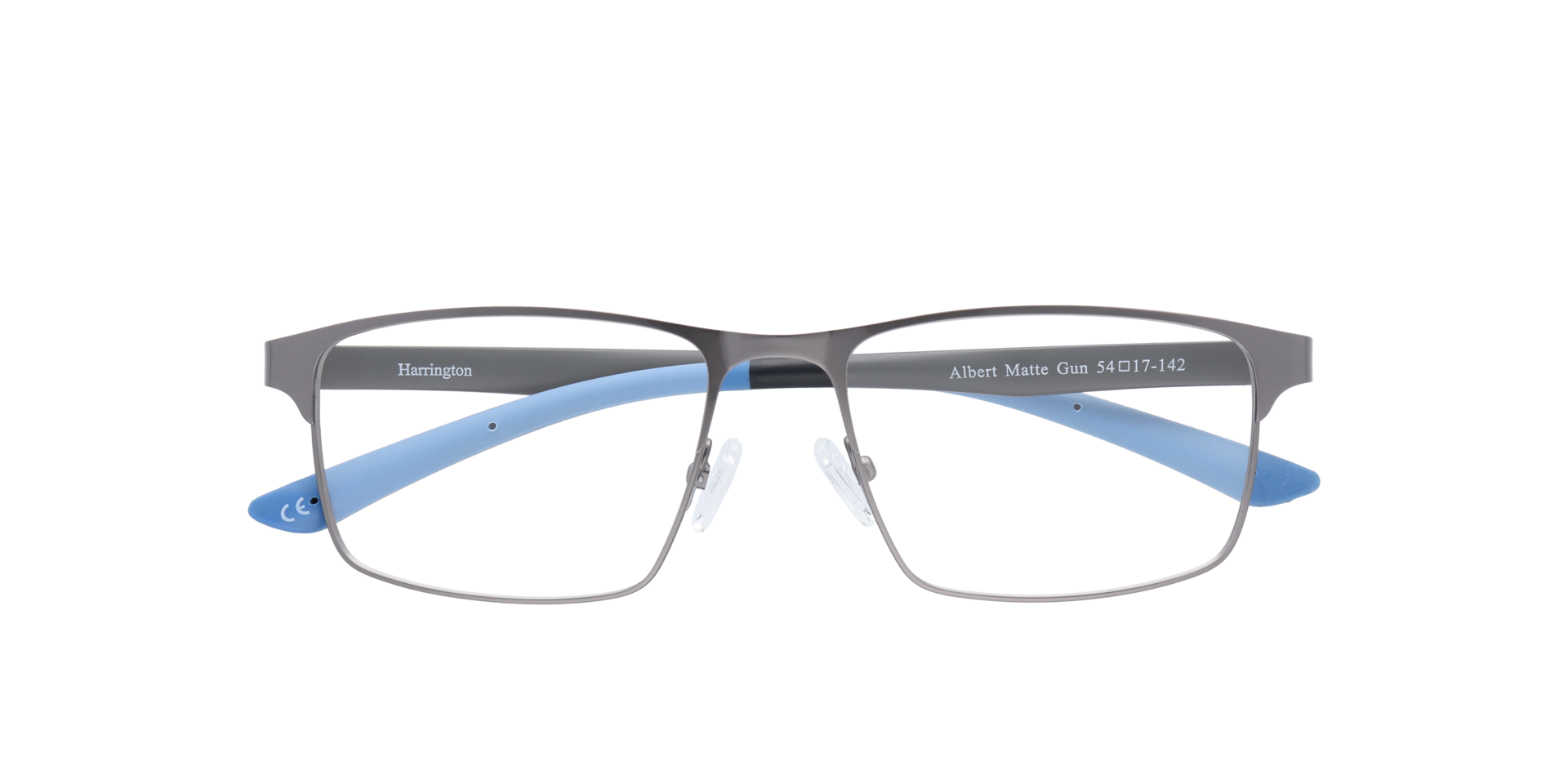 Albert Matte Gunmetal MetalEyeglass Frames for Glasses Direct, Closed View