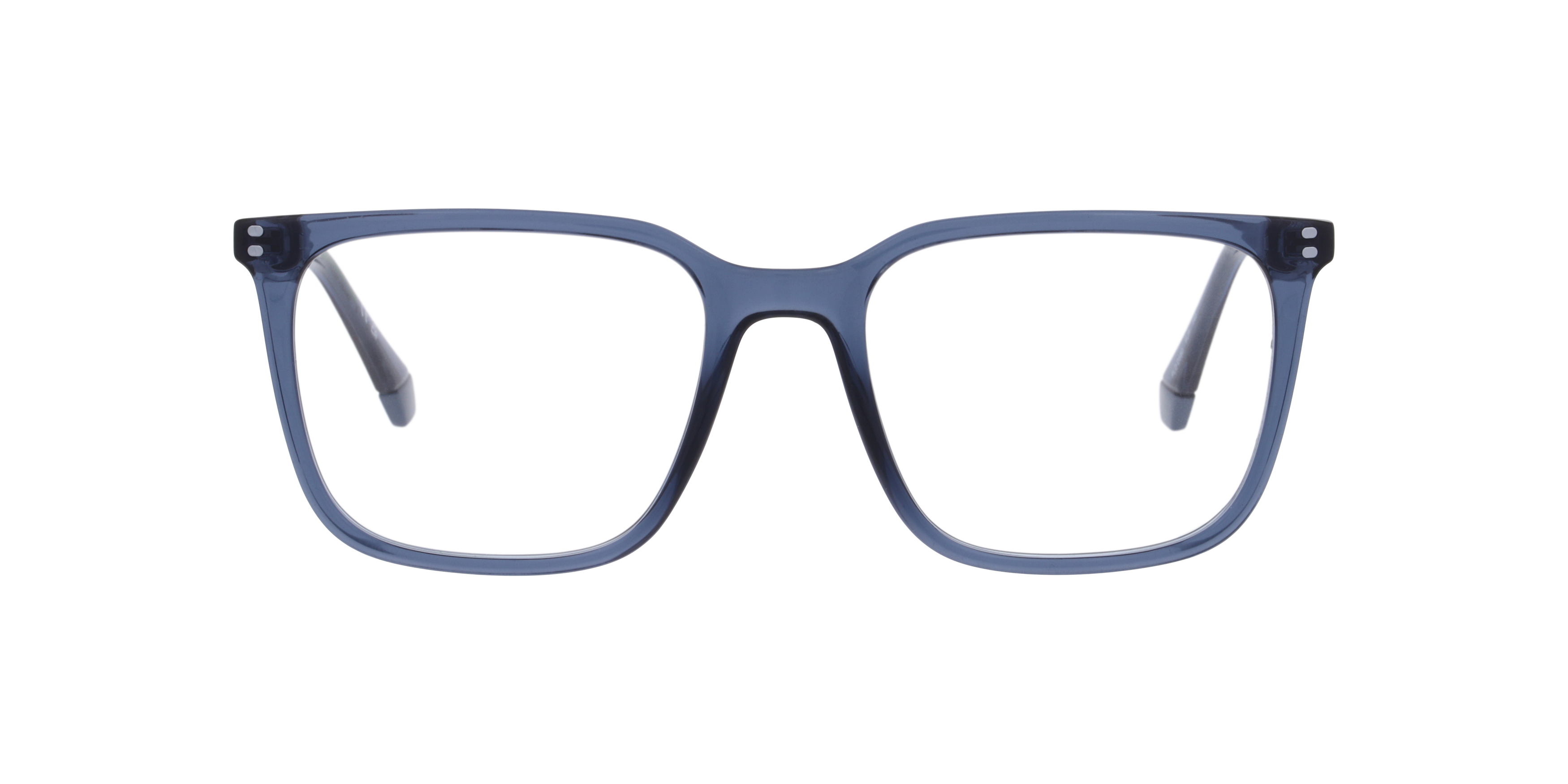 PLD D580 Blue PlasticEyeglass Frames for Glasses Direct, Front View
