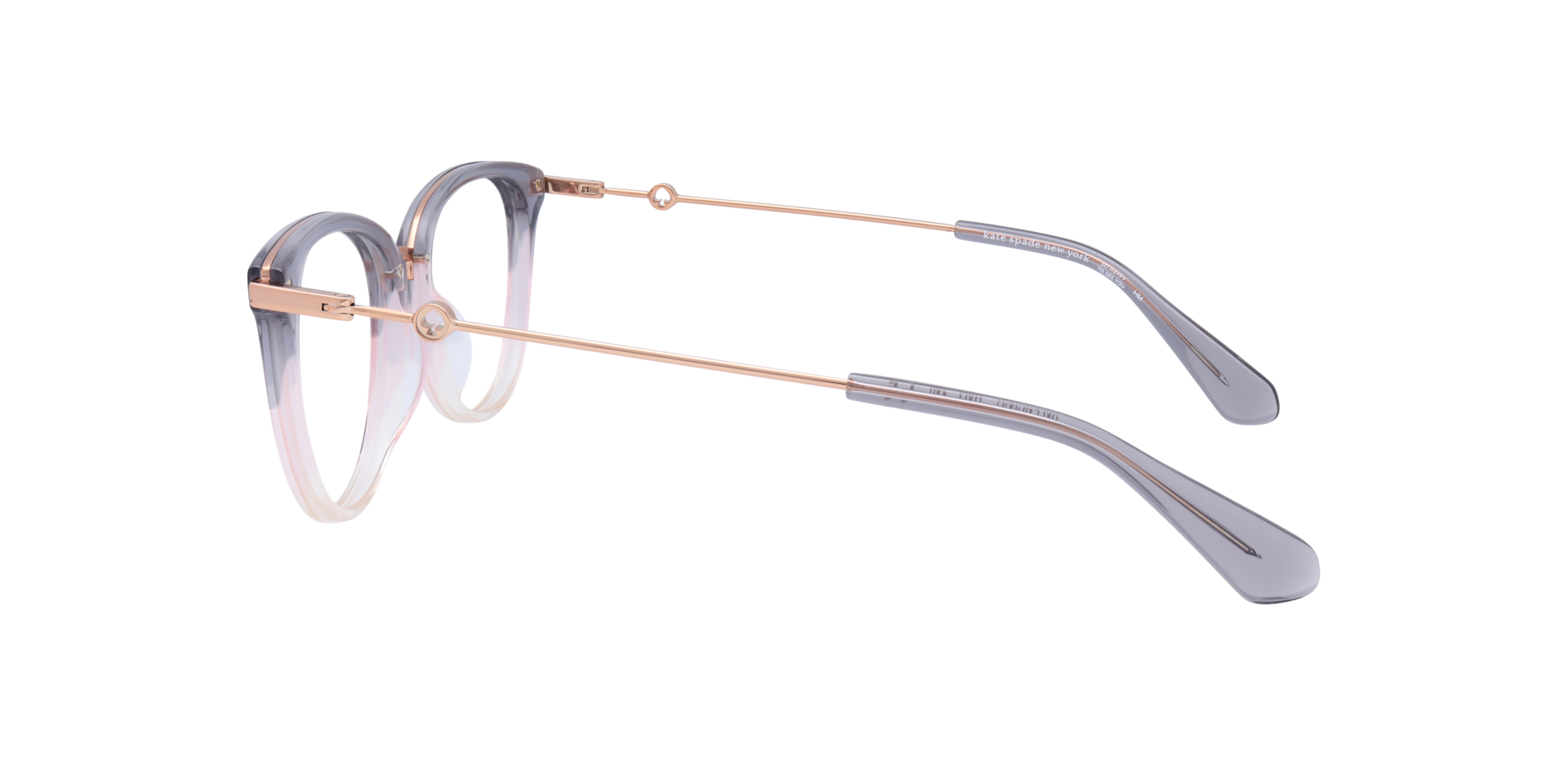 Valencia/G Grey Gold AcetateEyeglass Frames for Glasses Direct, Side View
