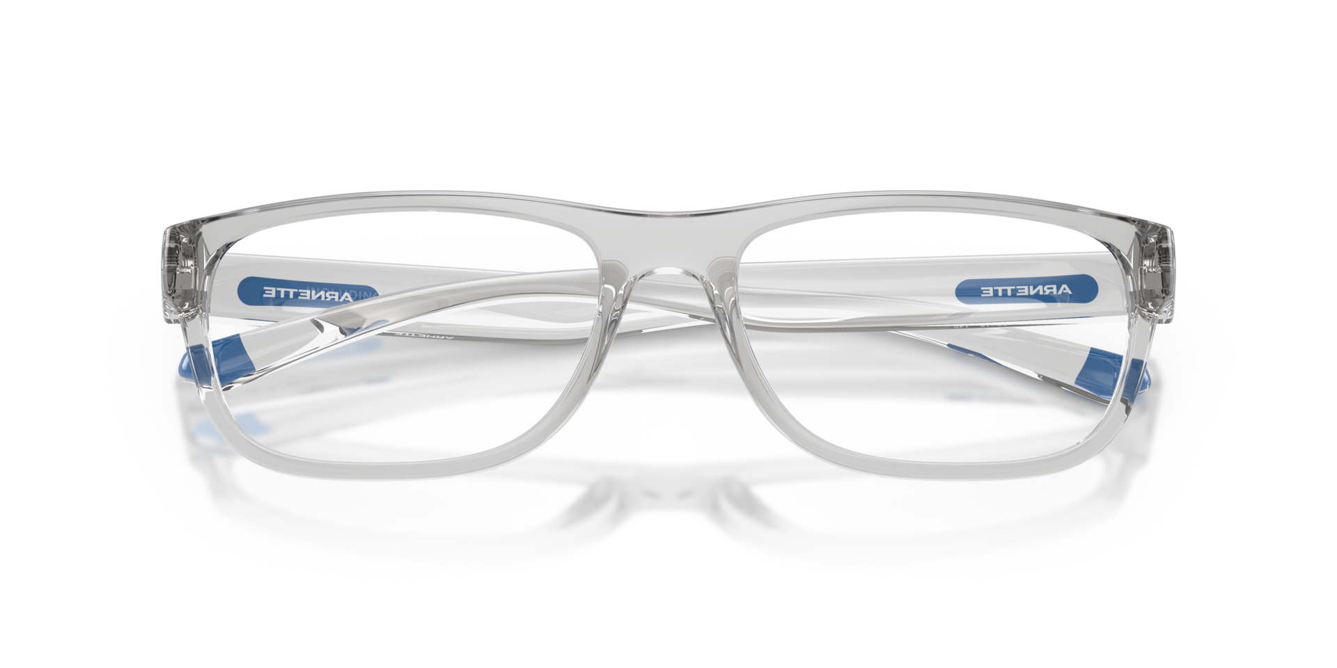 AN7289U Transparent Light Grey PlasticEyeglass Frames for Glasses Direct, Closed View
