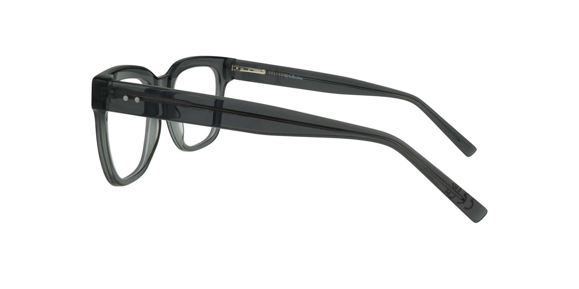 Kami Crystal Grey AcetateSunglass Frames for Glasses Direct, Side View