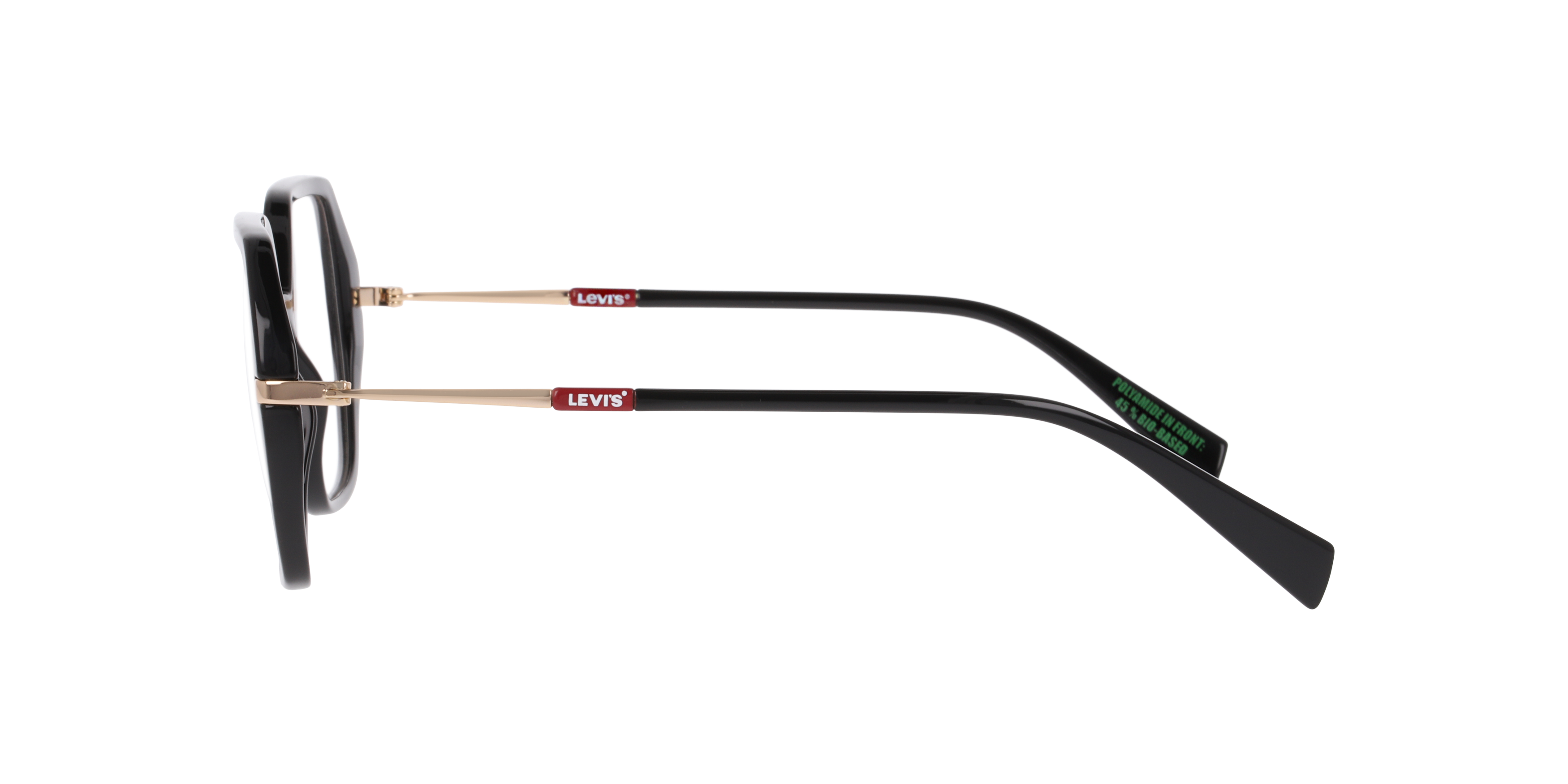 LV 1085 Black PlasticEyeglass Frames for Glasses Direct, Side View