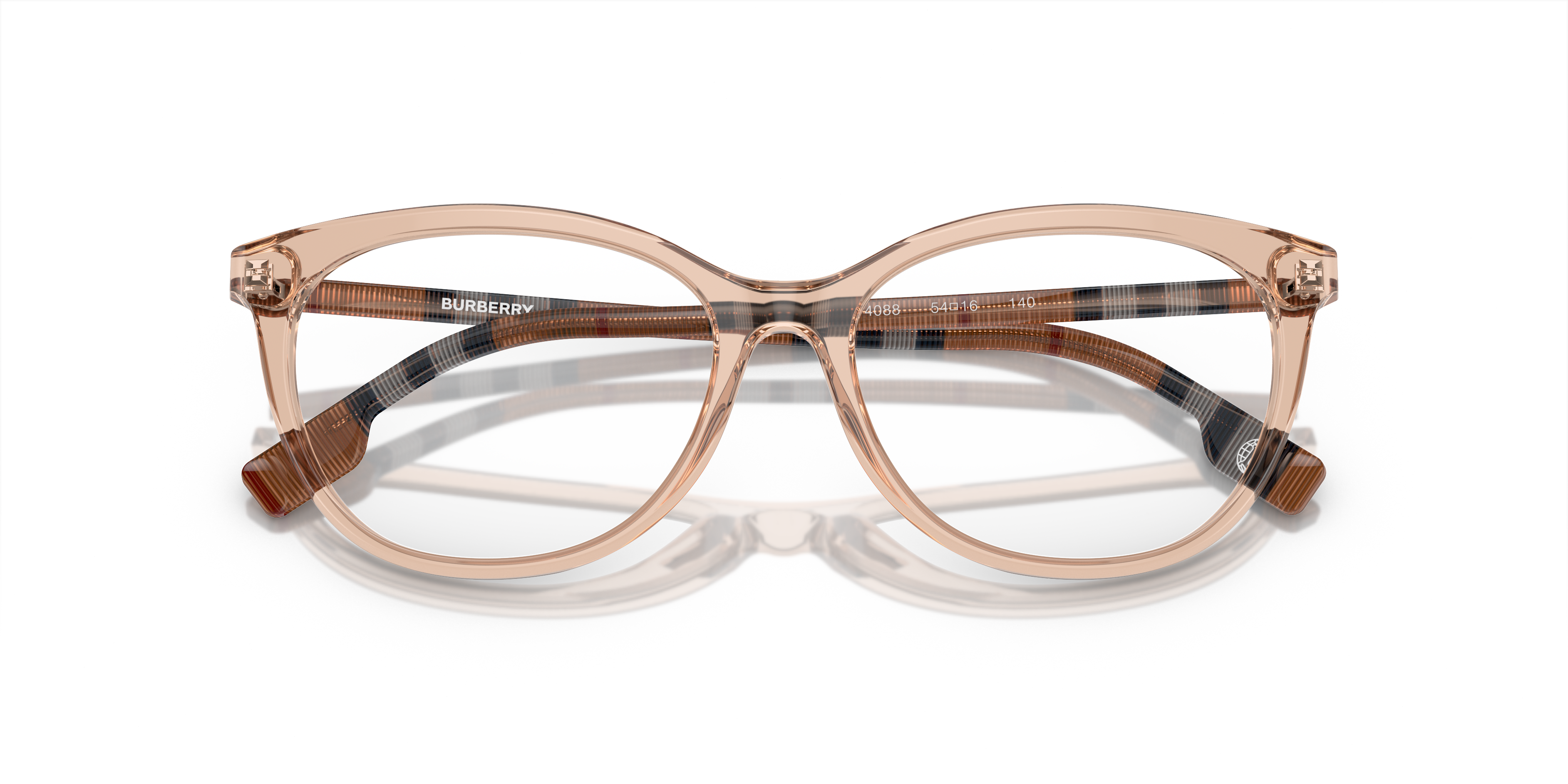 BE2389 Peach AcetateEyeglass Frames for Glasses Direct, Closed View