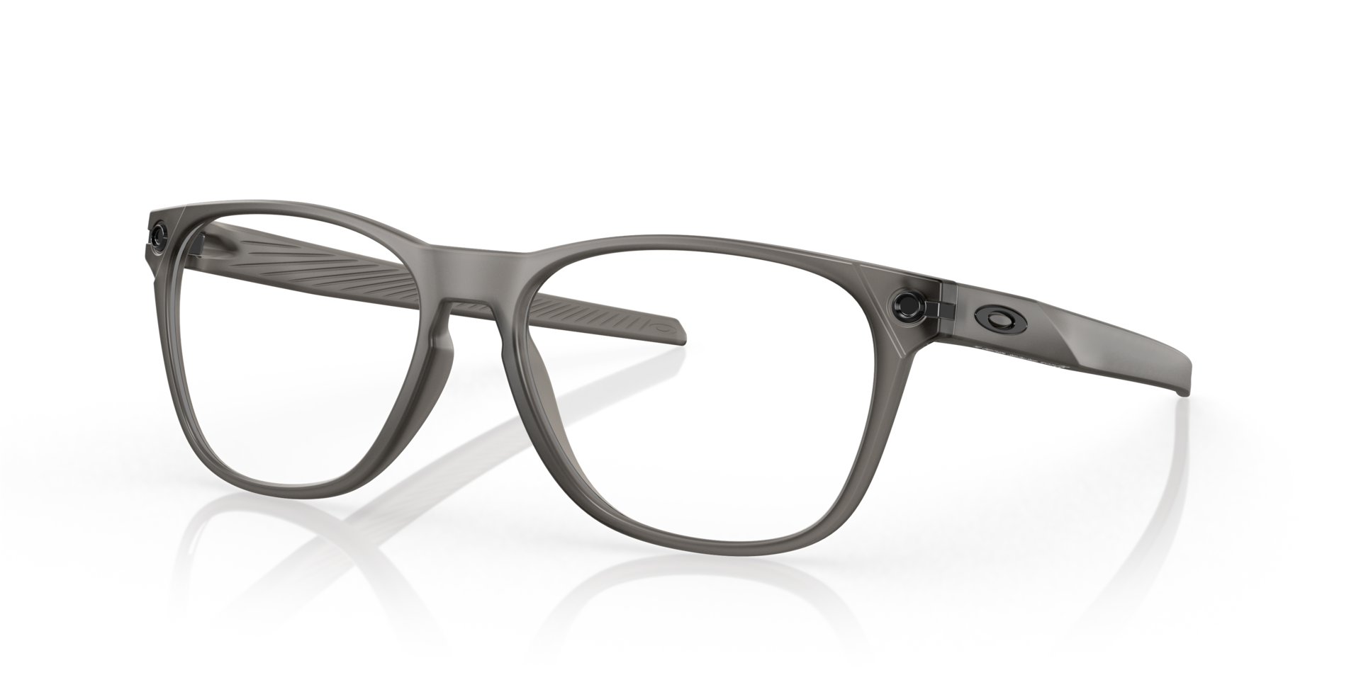 Ojector Satin Grey Smoke PlasticEyeglass Frames for Glasses Direct, Angle View