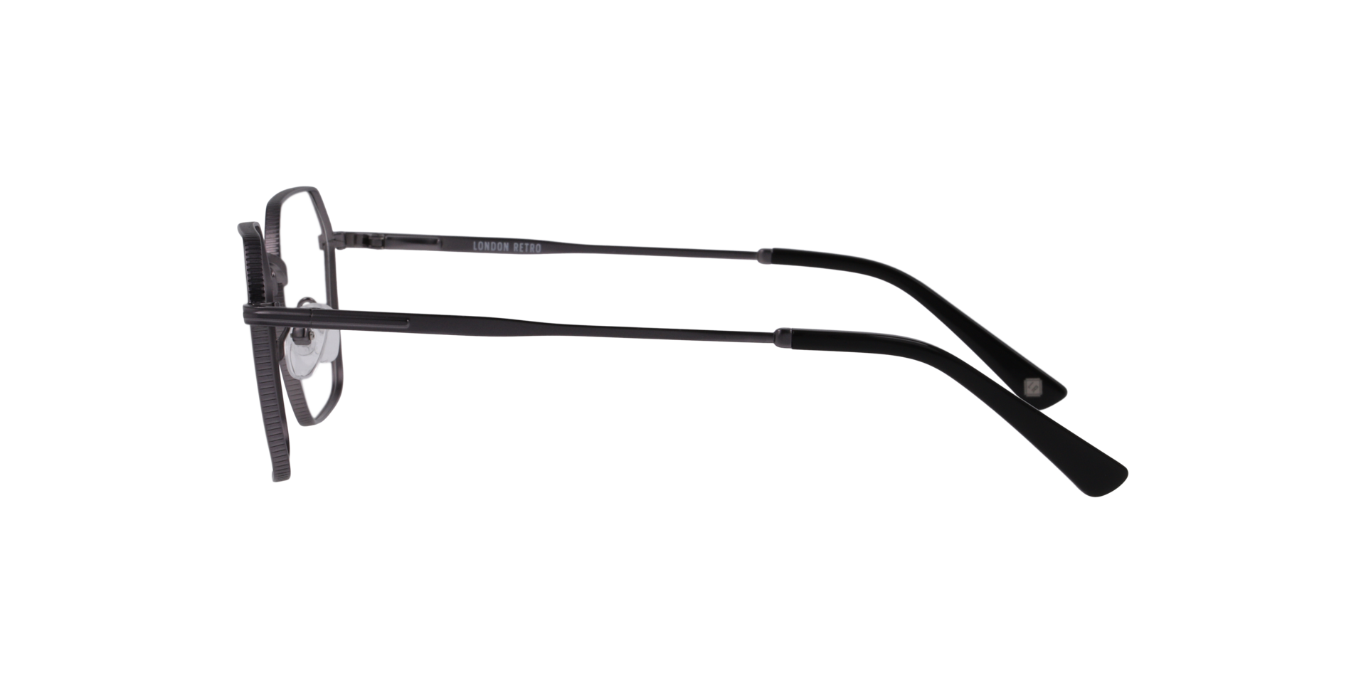 Maida Vale Gunmetal MetalEyeglass Frames for Glasses Direct, Side View
