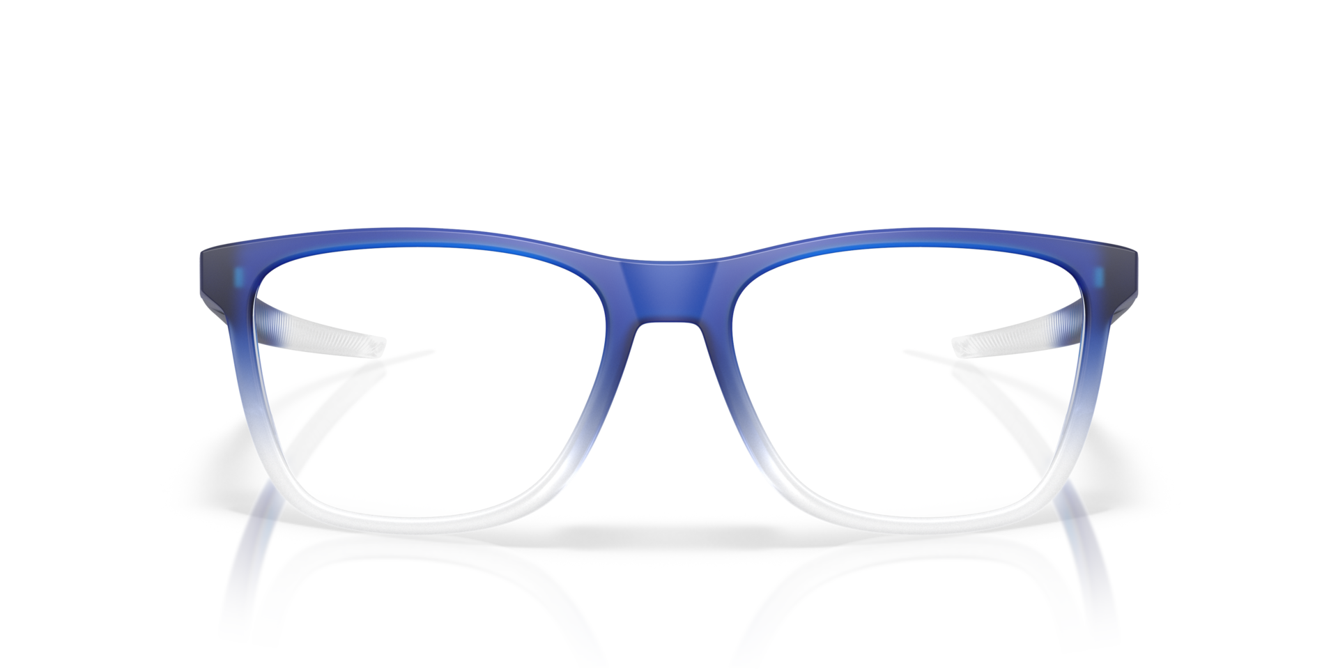 Centerboard Fathom Collection Matte Clear Crystal Blue Fade PlasticSunglass Frames for Glasses Direct, Front View