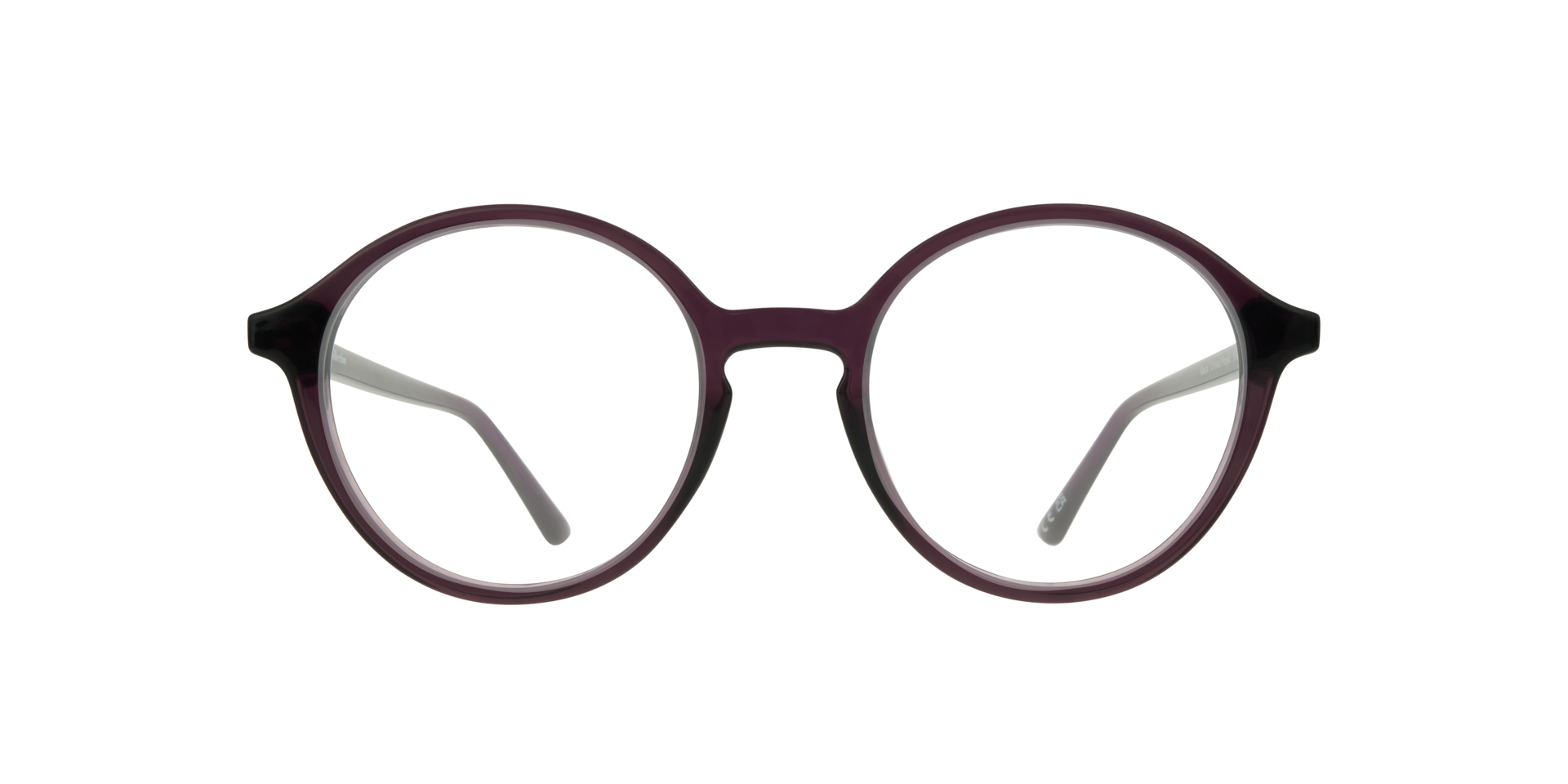 Kasia Crystal Purple PlasticSunglass Frames for Glasses Direct, Front View