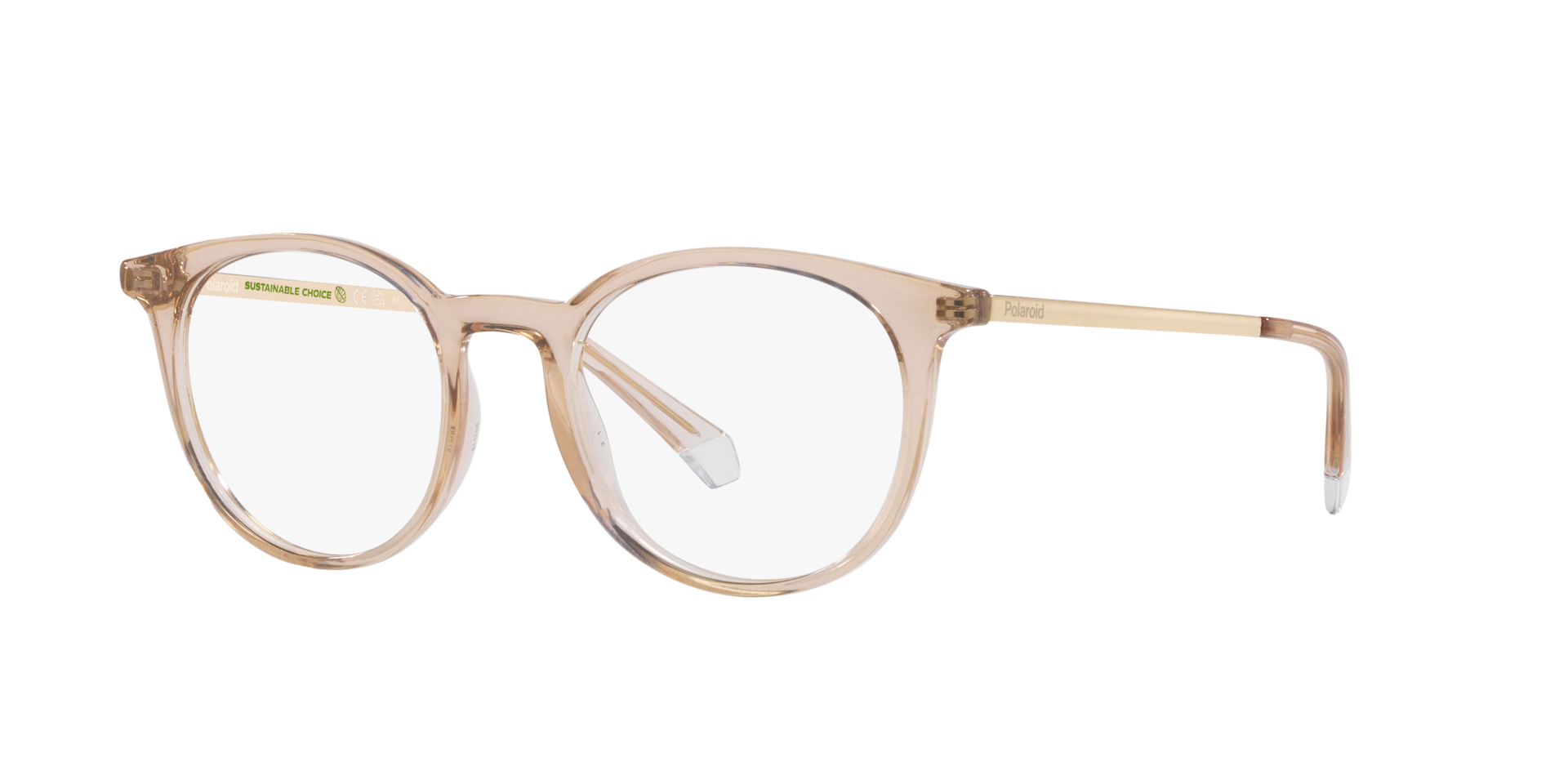 PLD D496 Yellow PlasticEyeglass Frames for Glasses Direct, Angle View