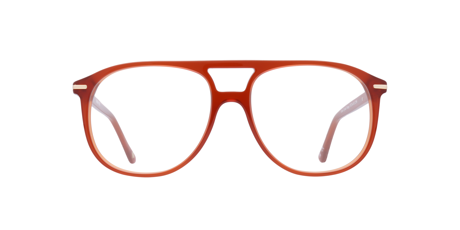 Gants Crystal Orange AcetateSunglass Frames for Glasses Direct, Front View
