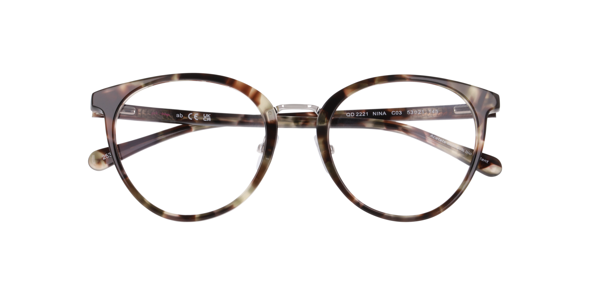 Nina Havana Champaign AcetateEyeglass Frames for Glasses Direct, Closed View