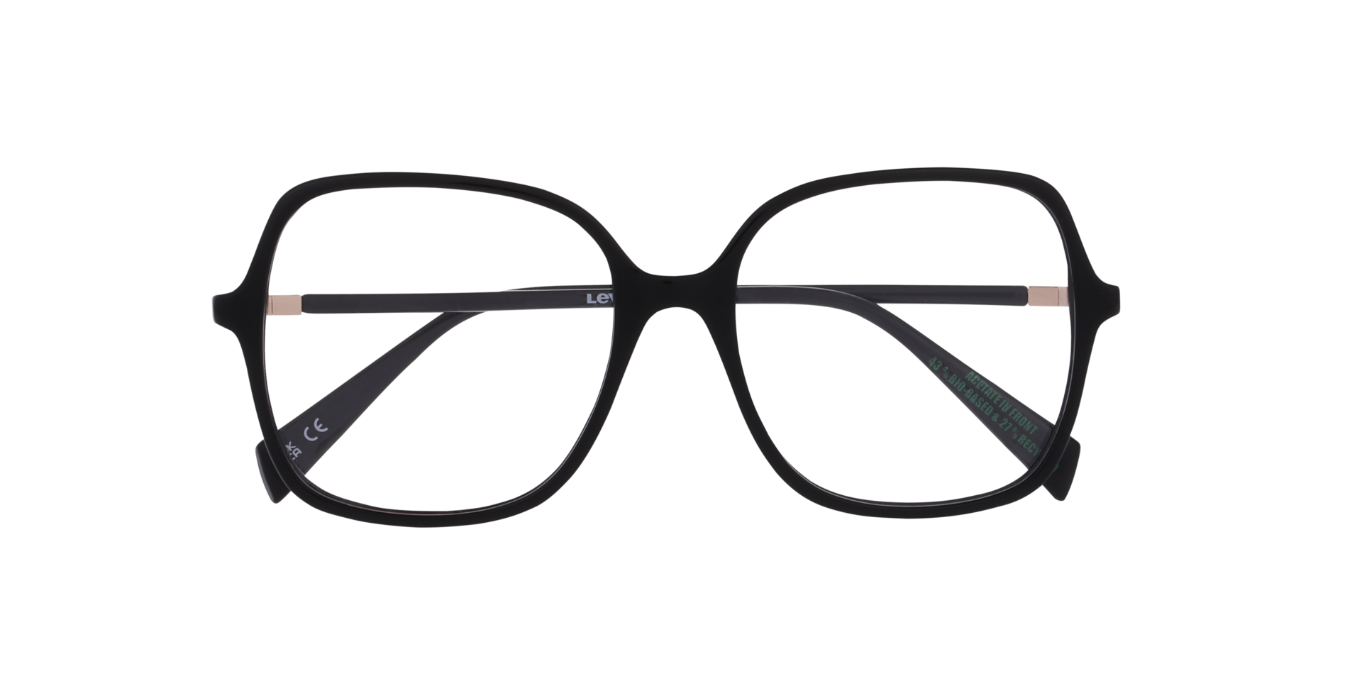 LV 1107 Black AcetateEyeglass Frames for Glasses Direct, Closed View