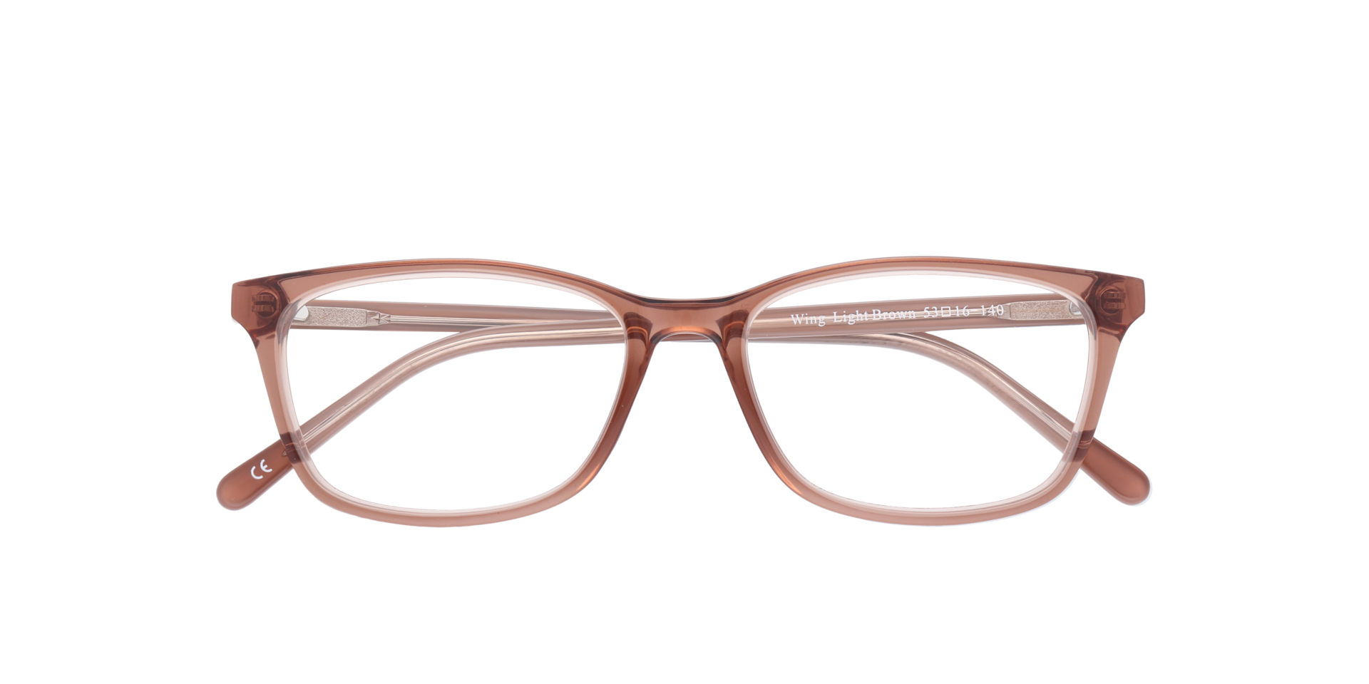 Wing Light Brown AcetateEyeglass Frames for Glasses Direct, Closed View