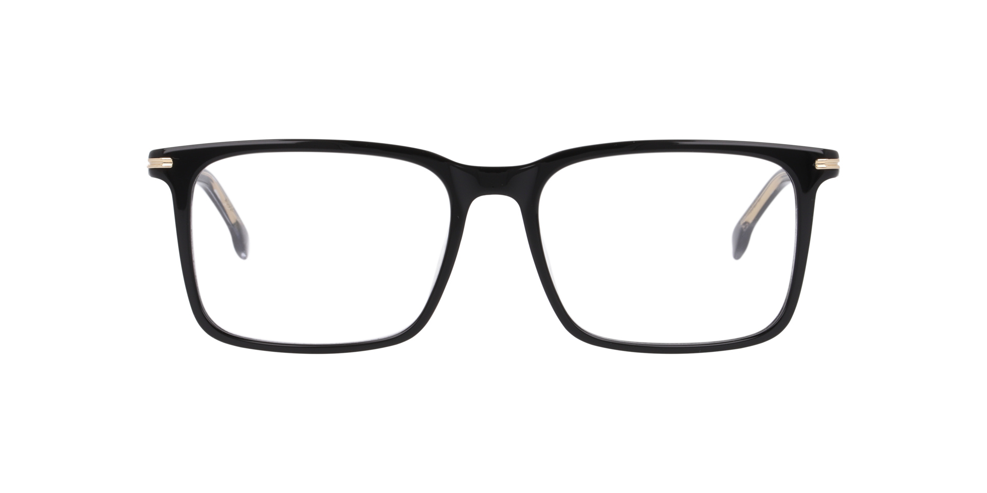 Boss 1753/G Black AcetateEyeglass Frames for Glasses Direct, Front View