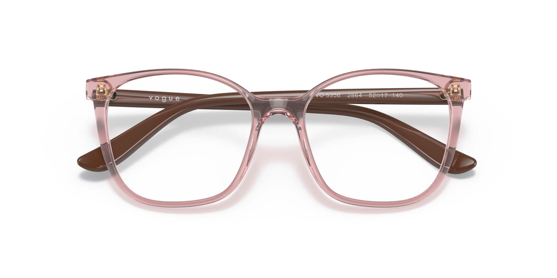 VO5356 Transparent Beige PlasticEyeglass Frames for Glasses Direct, Closed View