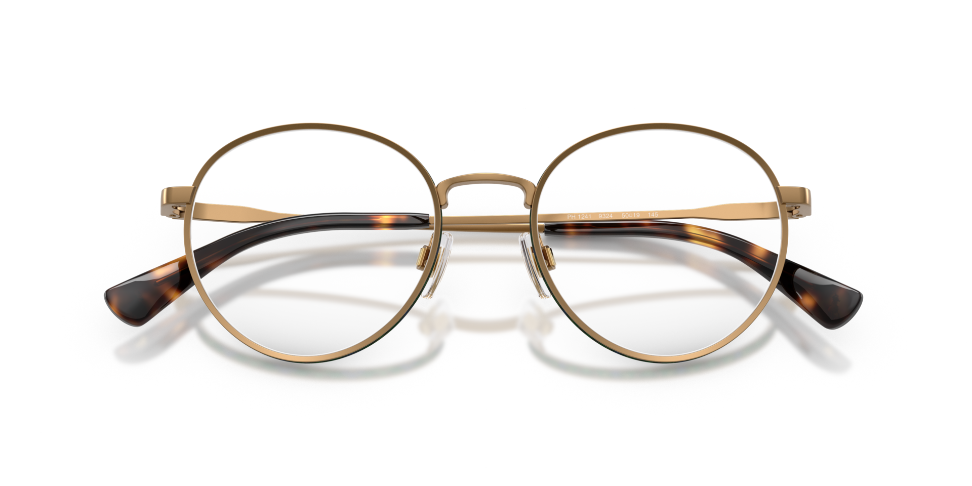 PH1241 Semishiny Brass MetalEyeglass Frames for Glasses Direct, Closed View