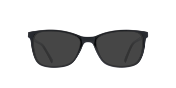 Shiny Black Leah -  Plastic Sunglasses