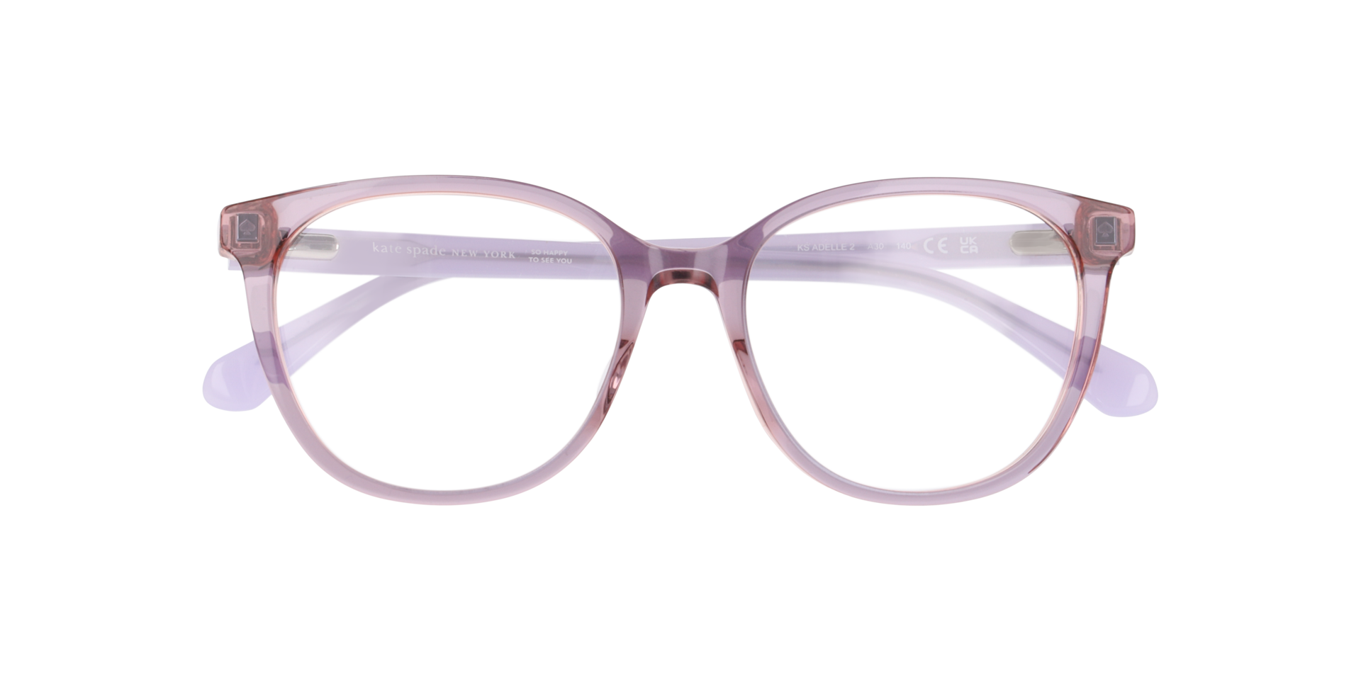 KS ADELLE 2 Purple Light AcetateEyeglass Frames for Glasses Direct, Closed View