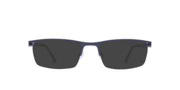 Matte Navy Blazer -  Metal Sunglasses
