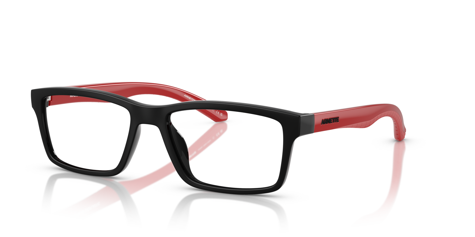 AN7262U Red Matte & Shiny PlasticEyeglass Frames for Glasses Direct, Angle View