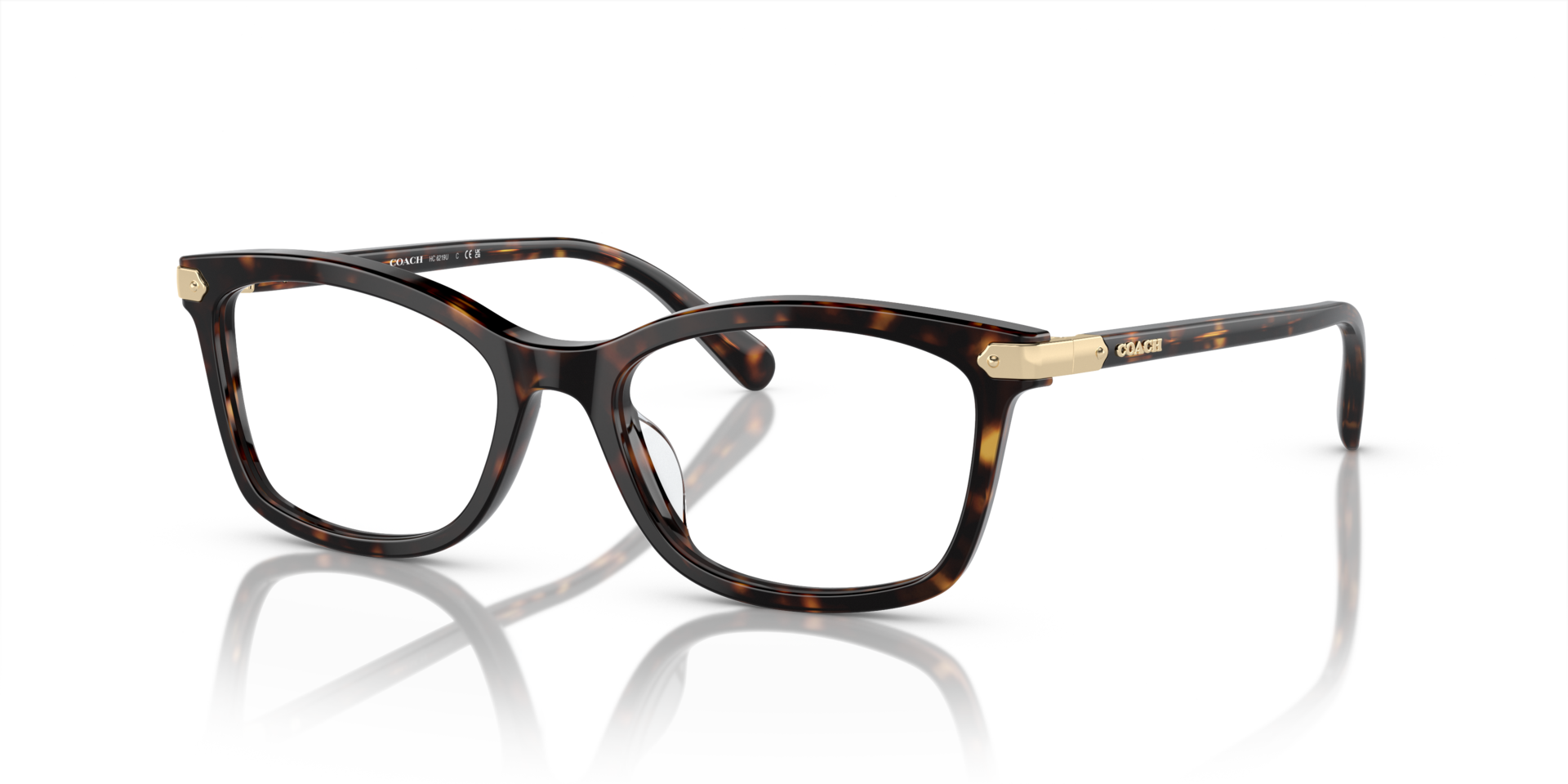 HC6219U Dark Tortoise AcetateEyeglass Frames for Glasses Direct, Angle View