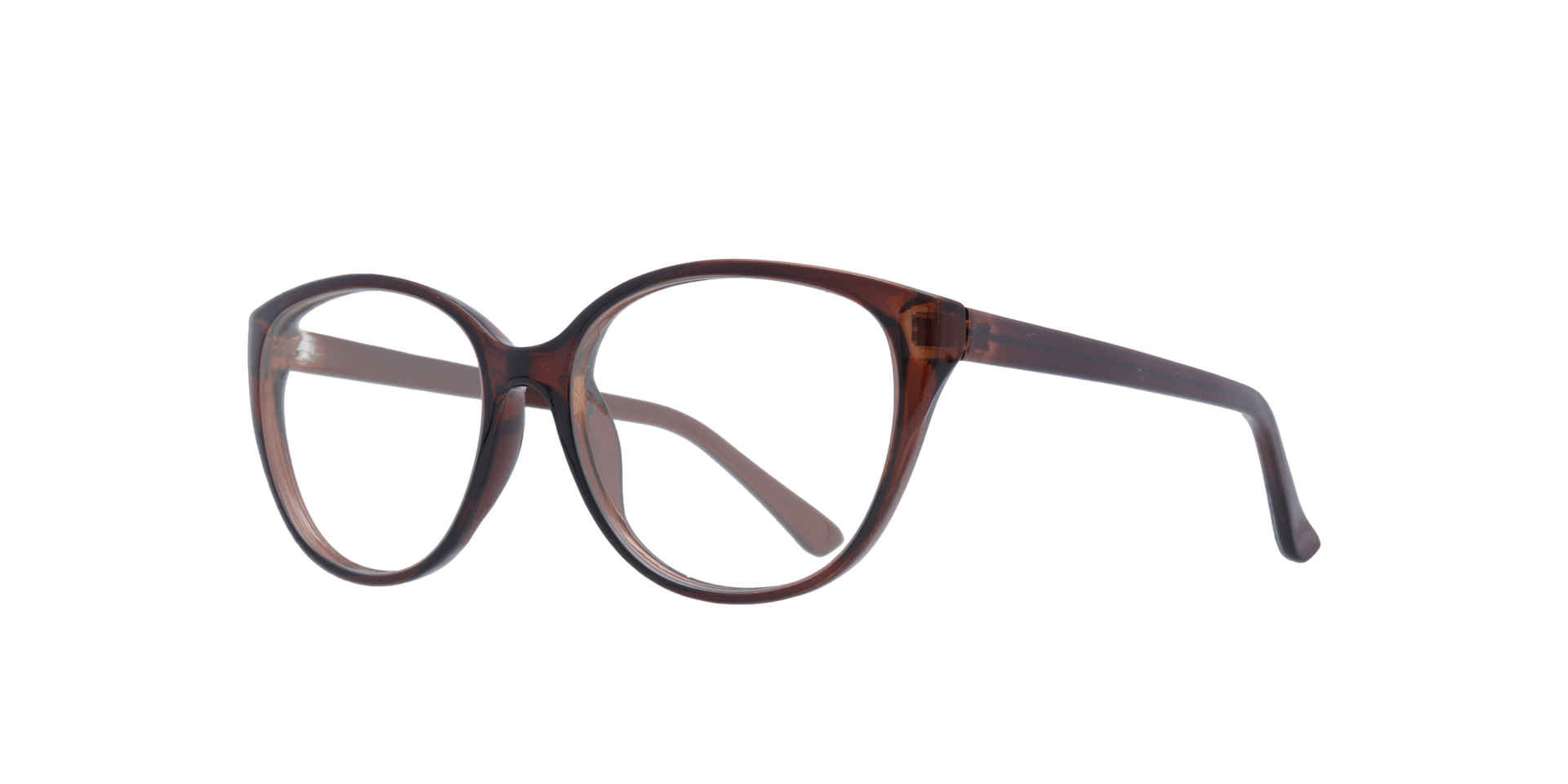 Dawn Brown PlasticEyeglass Frames for Glasses Direct, Angle View