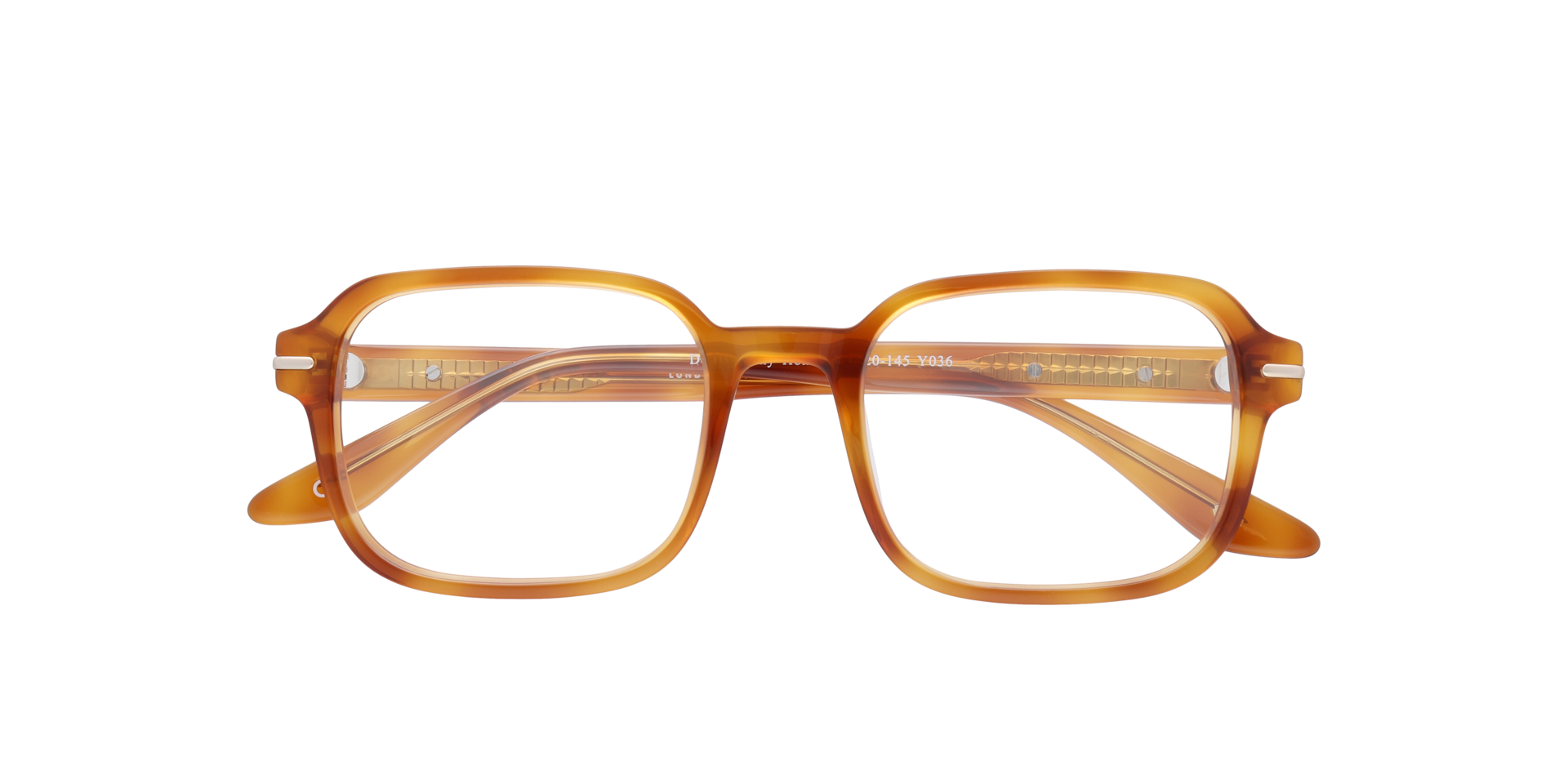 Dollis Shiny Honey AcetateEyeglass Frames for Glasses Direct, Closed View