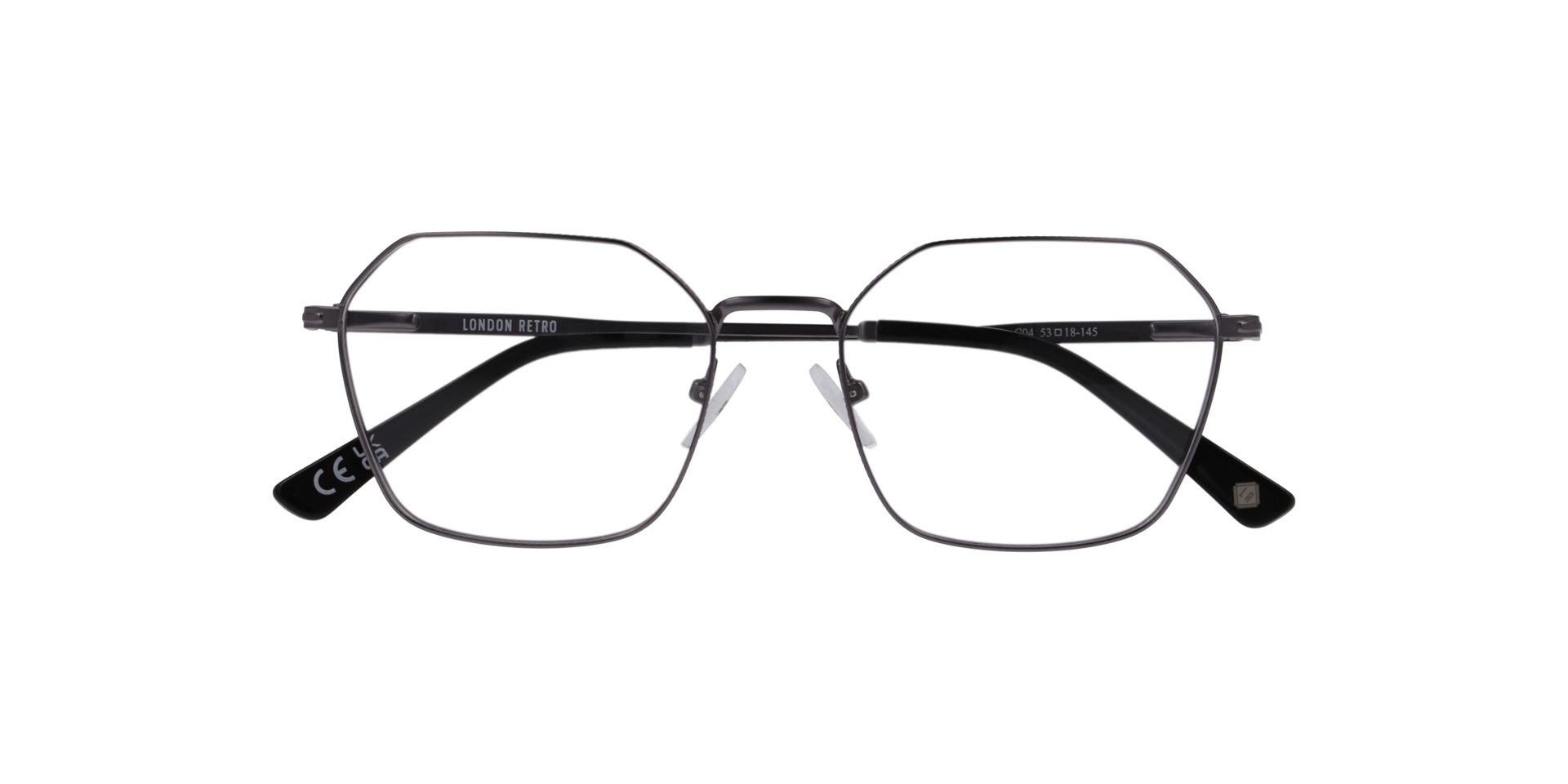 Maida Vale Gunmetal MetalEyeglass Frames for Glasses Direct, Closed View