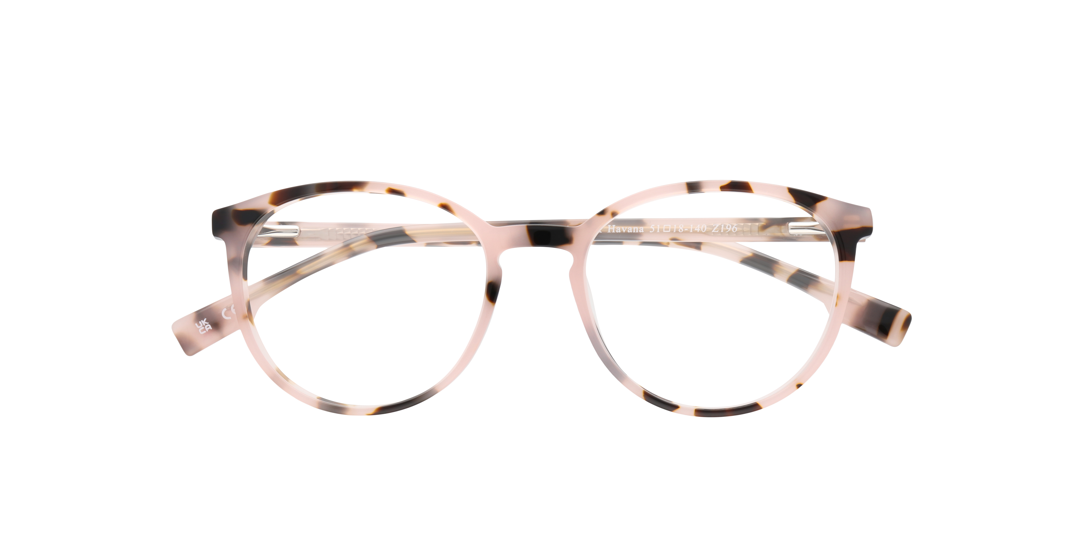 Petunia Pink Havana AcetateEyeglass Frames for Glasses Direct, Closed View