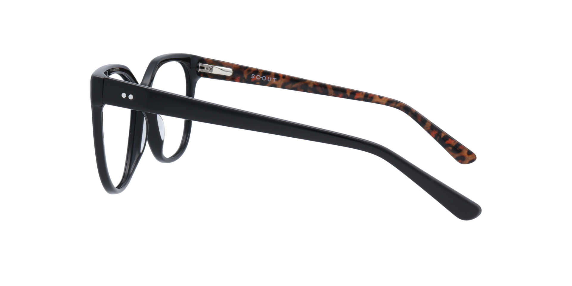 Ciara Shiny Black AcetateEyeglass Frames for Glasses Direct, Side View