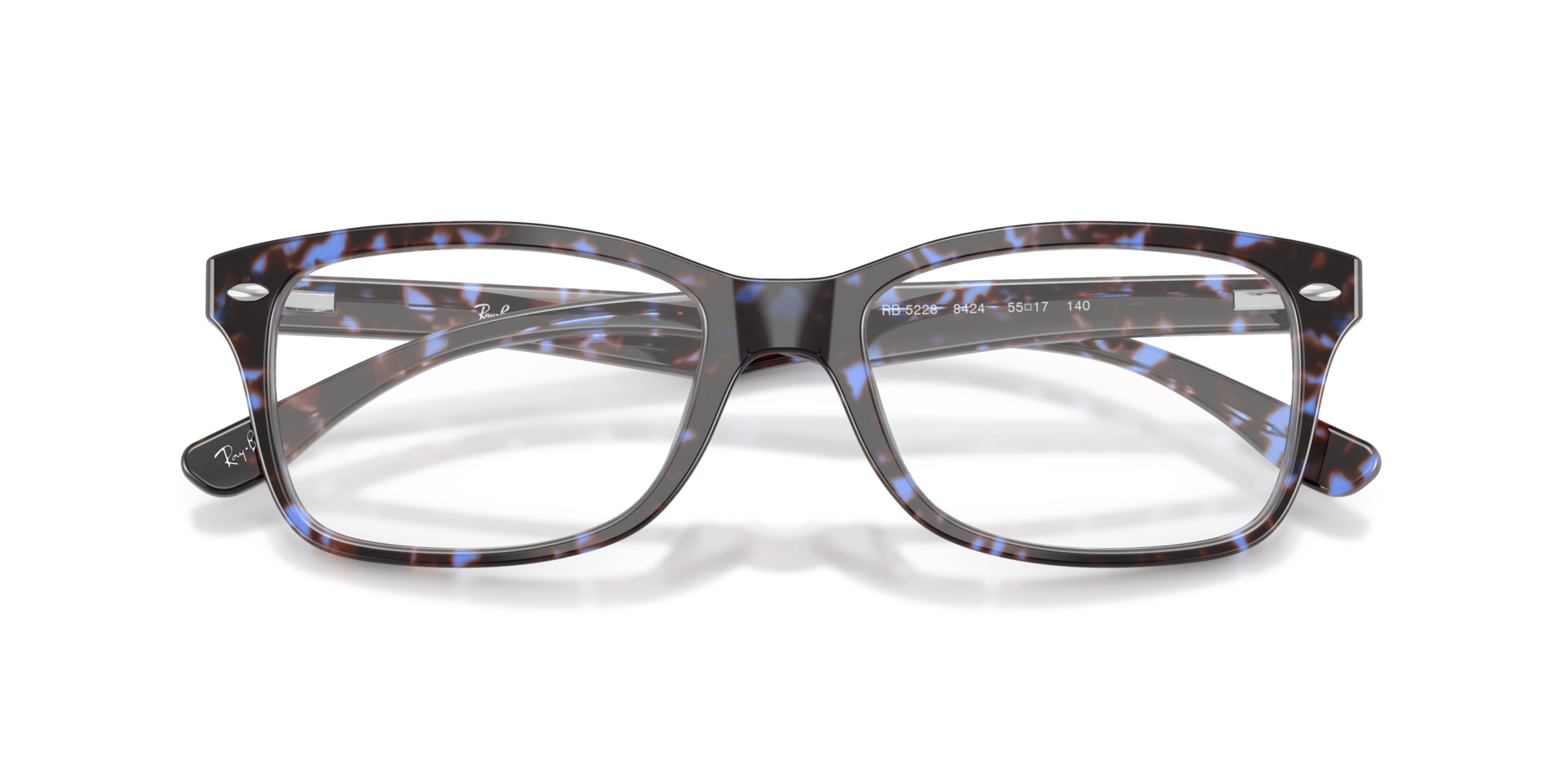 RB5228 Havana Blue Turtle AcetateEyeglass Frames for Glasses Direct, Closed View