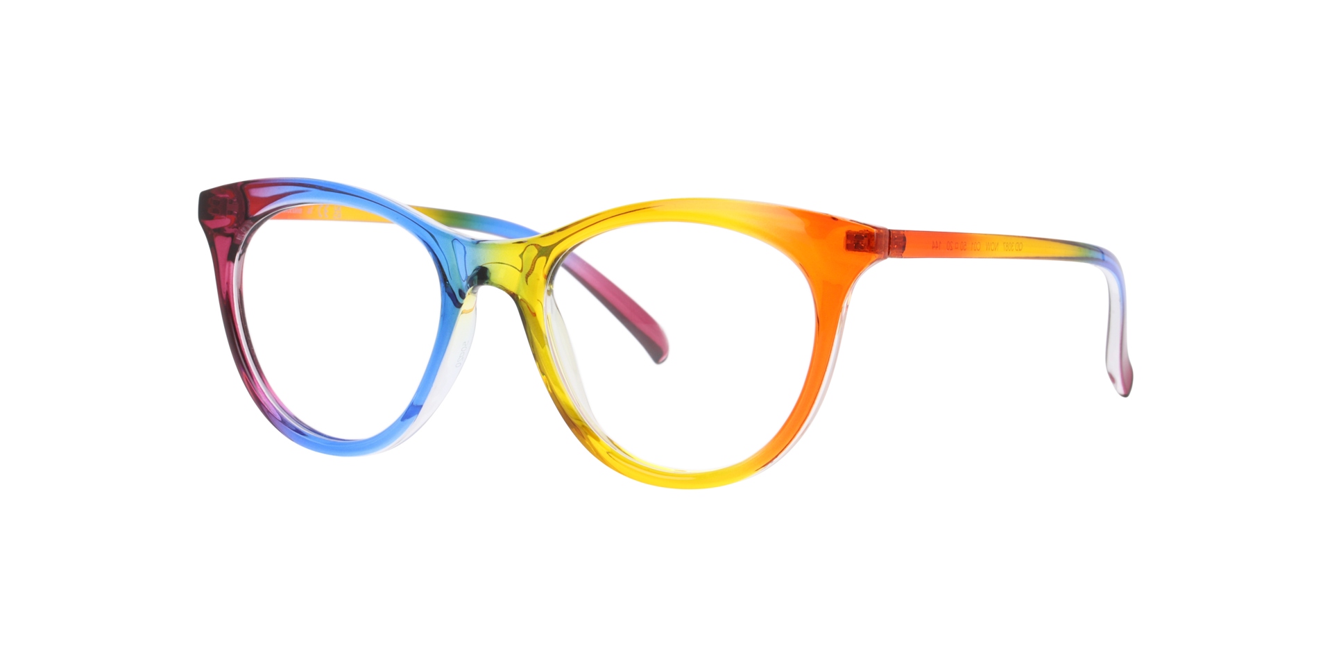 Now Rainbow PlasticEyeglass Frames for Glasses Direct, Angle View