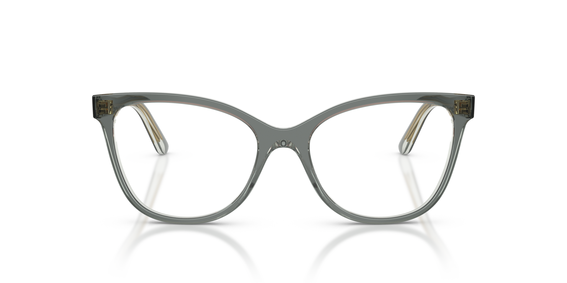 VO5748 Top Transparent Green & Transparent Green AcetateEyeglass Frames for Glasses Direct, Front View