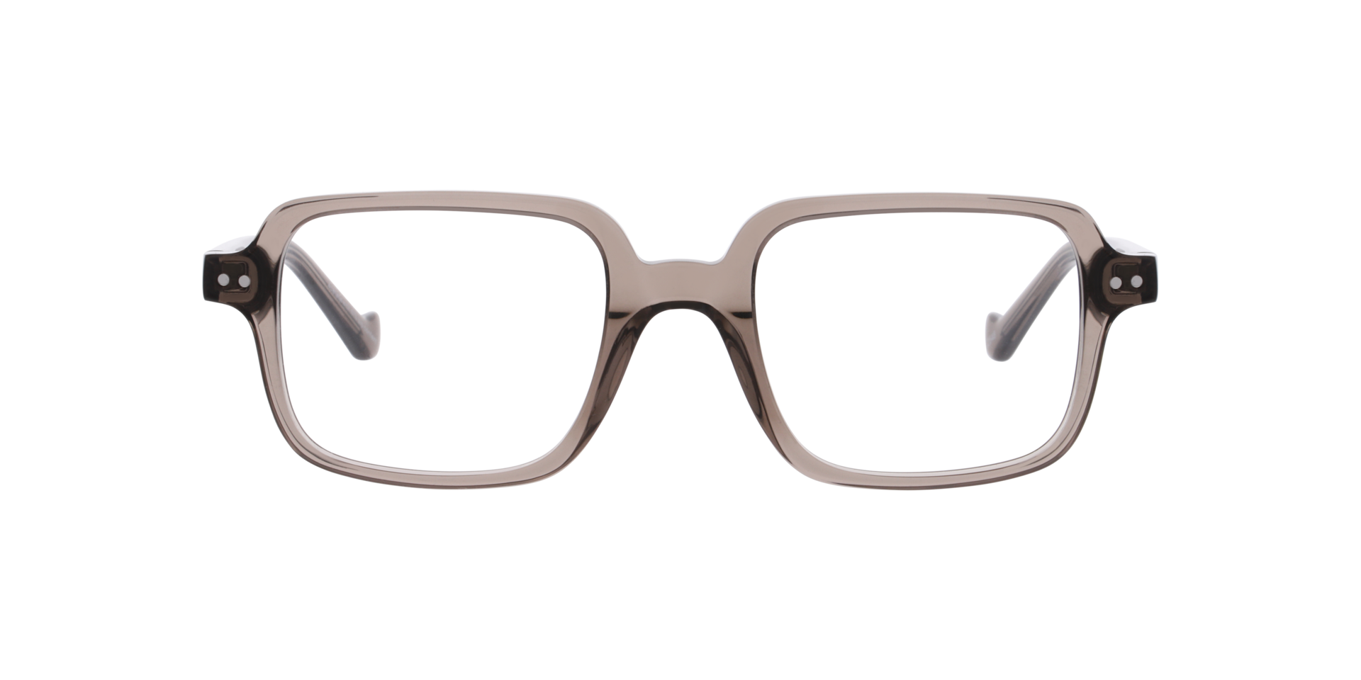 Mogensen Transparent Grey AcetateEyeglass Frames for Glasses Direct, Front View