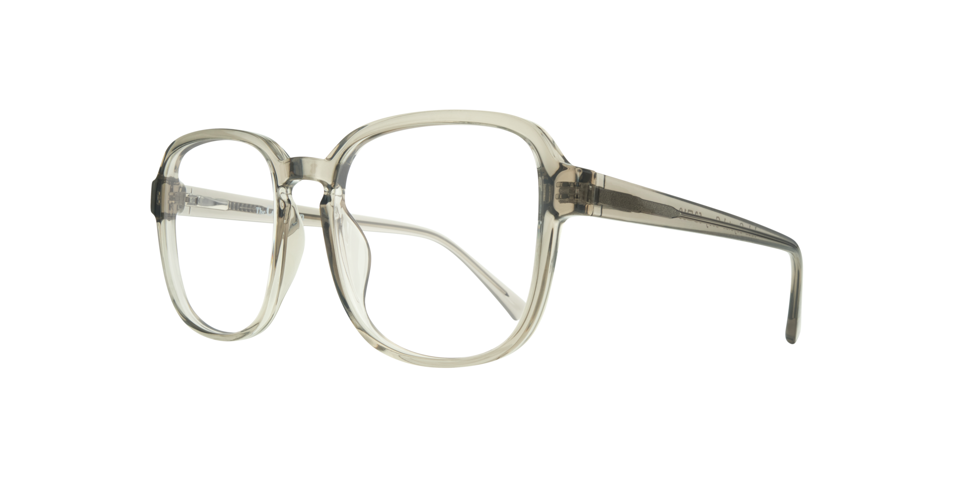 Jada Crystal Grey PlasticEyeglass Frames for Glasses Direct, Angle View